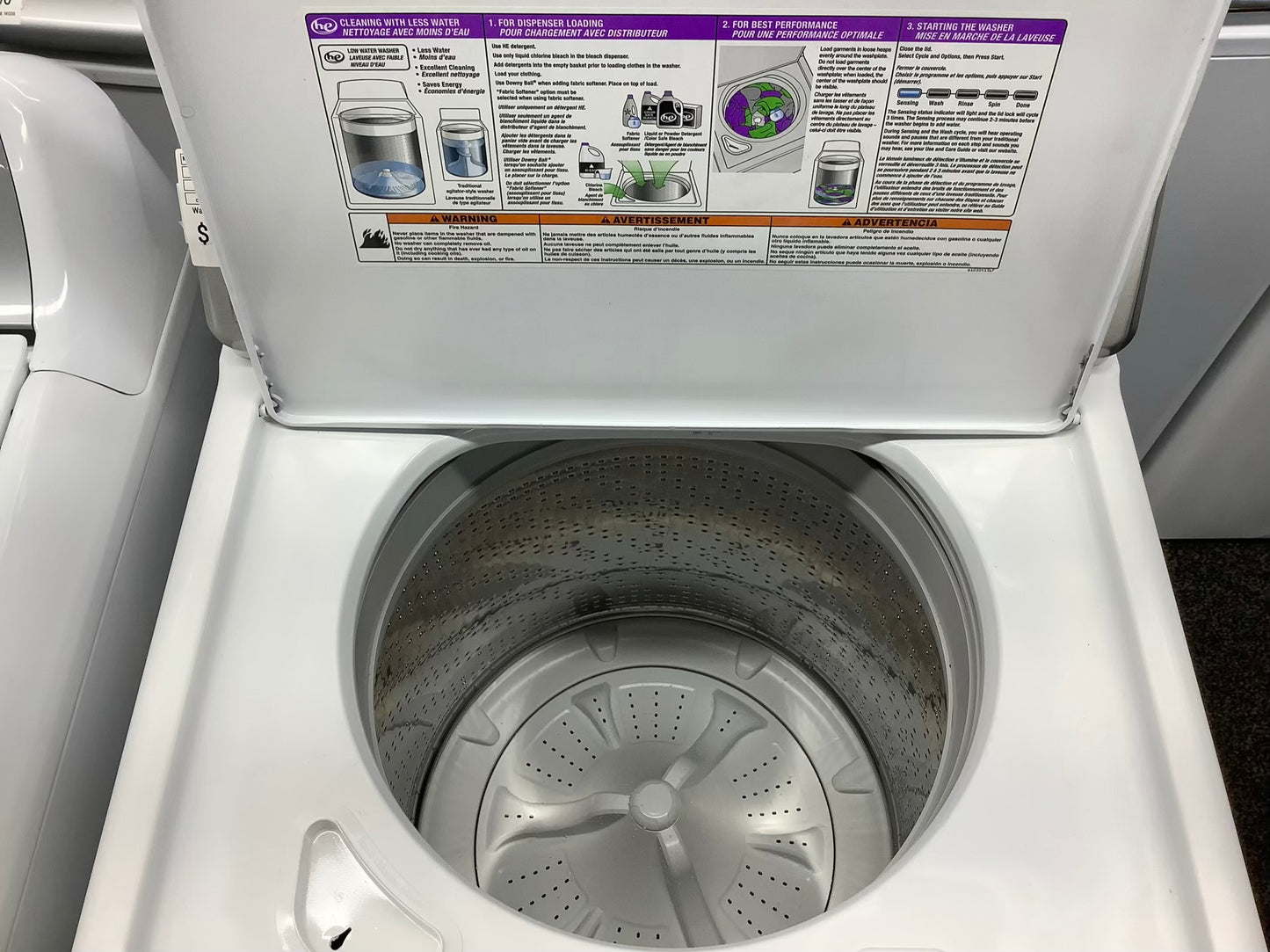White MAYTAG washer top load
