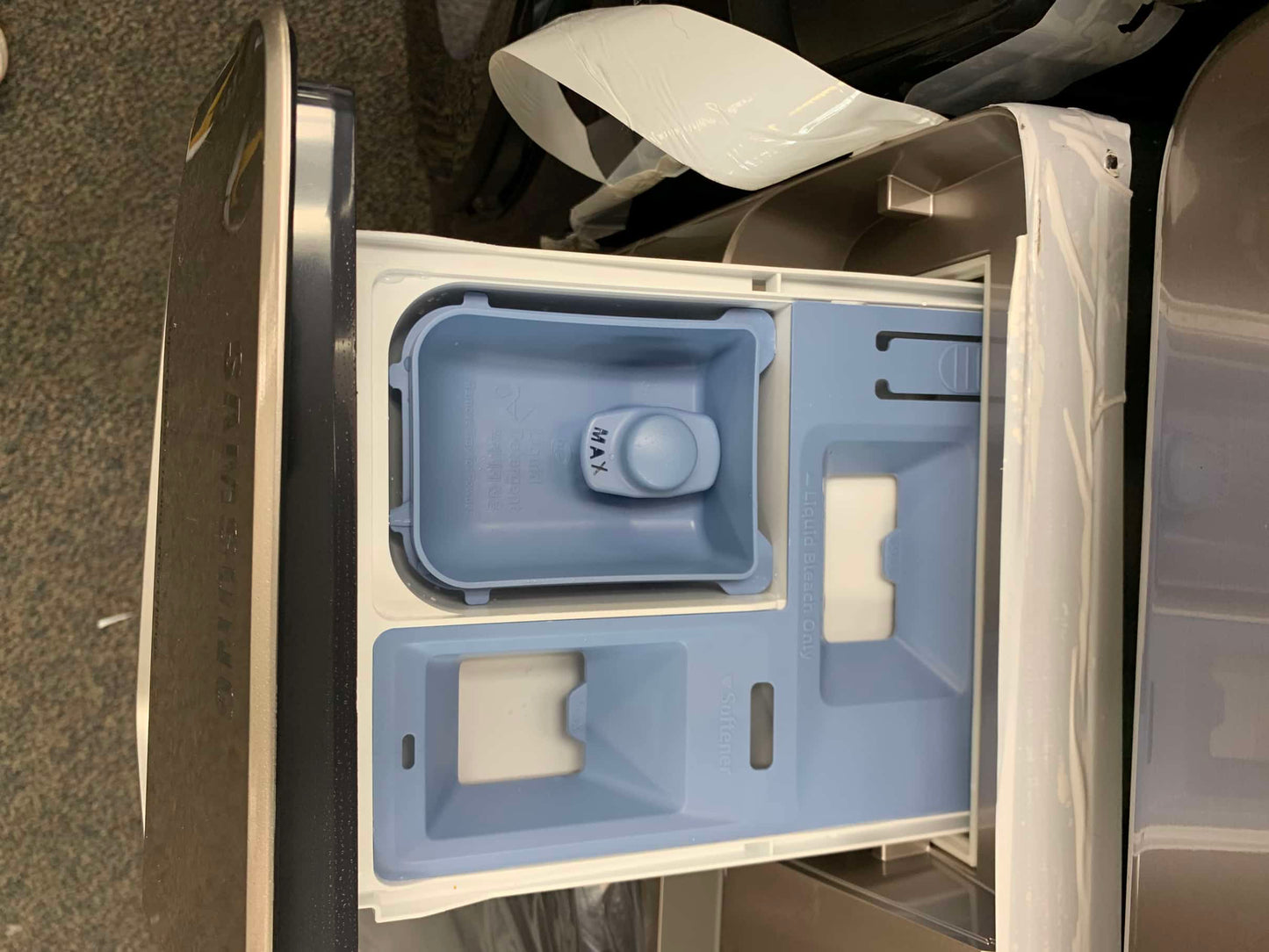 ★ Samsung open box 4.5-cu ft High Efficiency Stackable Steam Cycle Smart Front-Load Washer and gentle used Electric Dryer with 7.5 Cu. Ft. Capacity, Smart Care, 10 Dryer Programs, Sensor Dry, Steam Sanitize+, Wrinkle Prevent WD461
