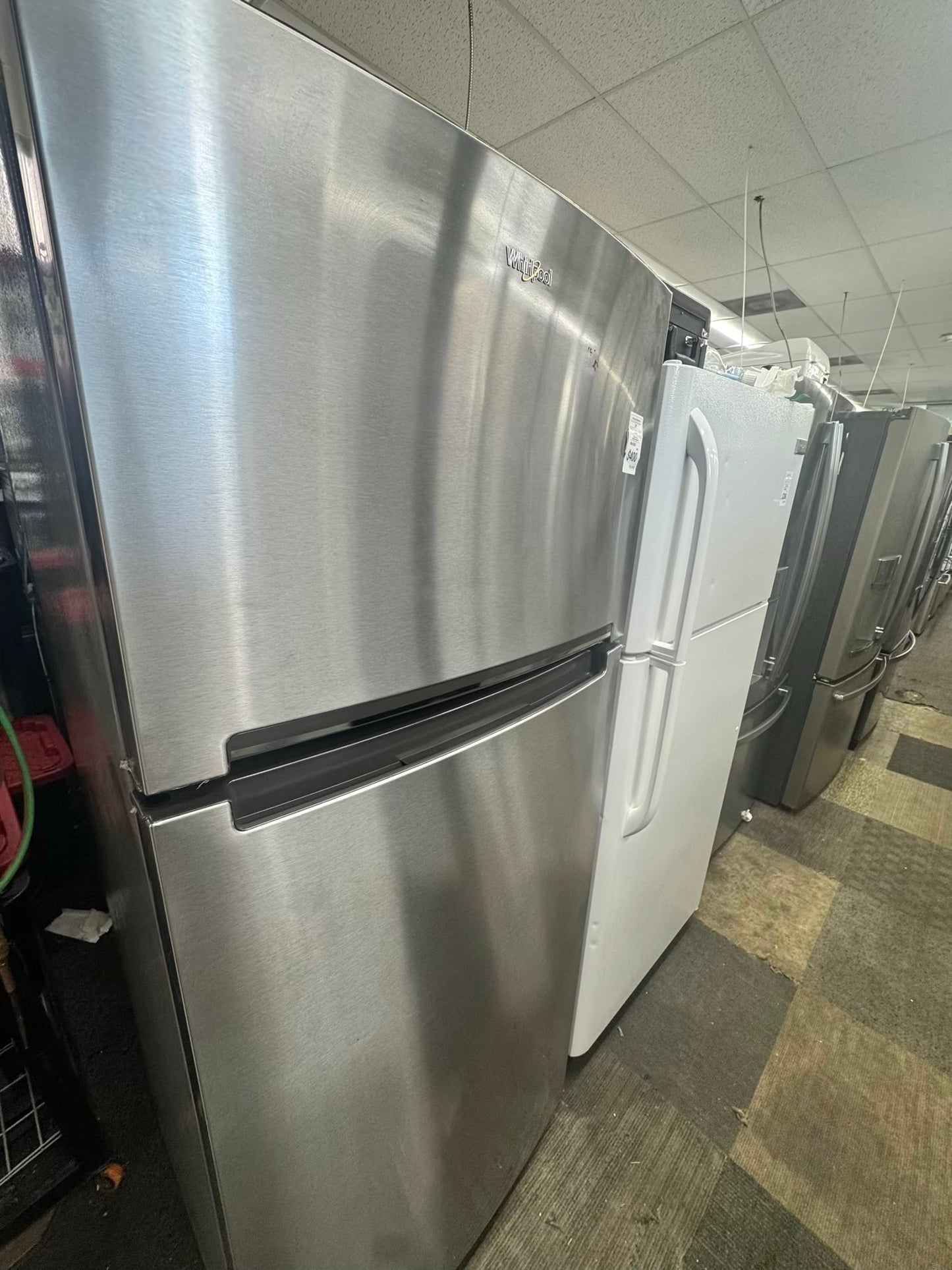Whirpool top freezer stainless steel 28 inch