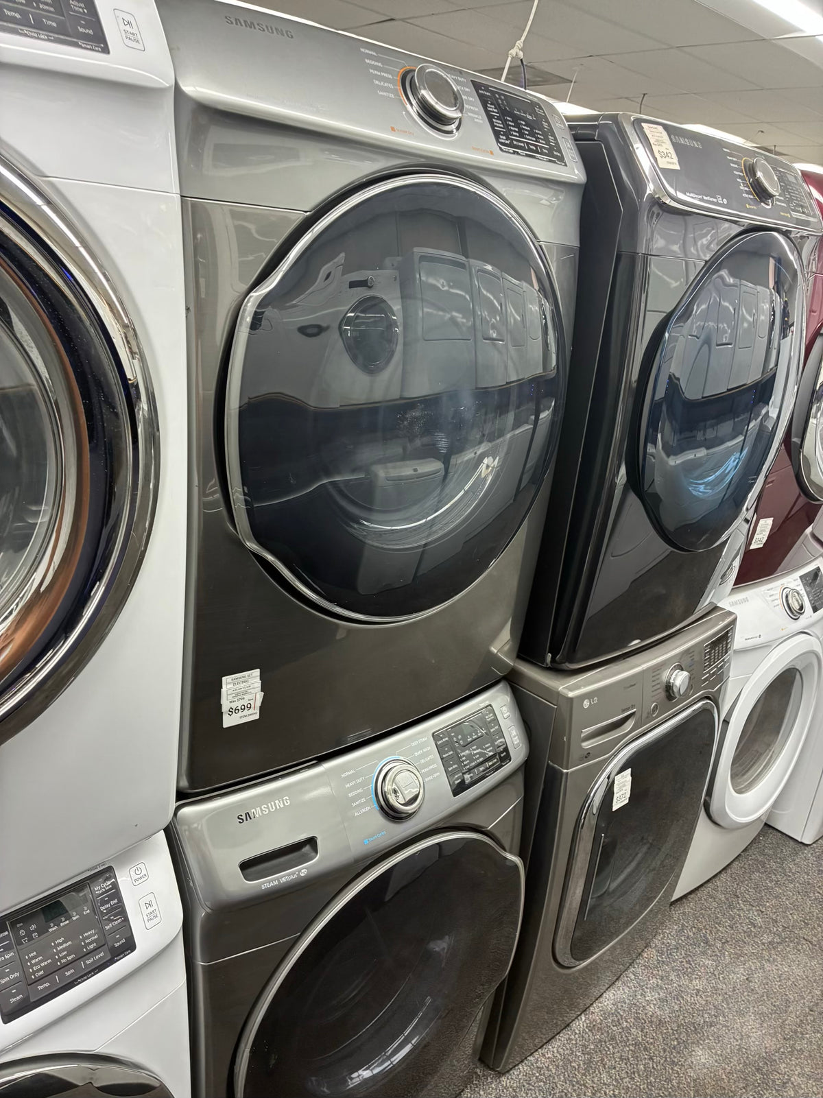 Samsung electric washer and dryer 27” front load slate