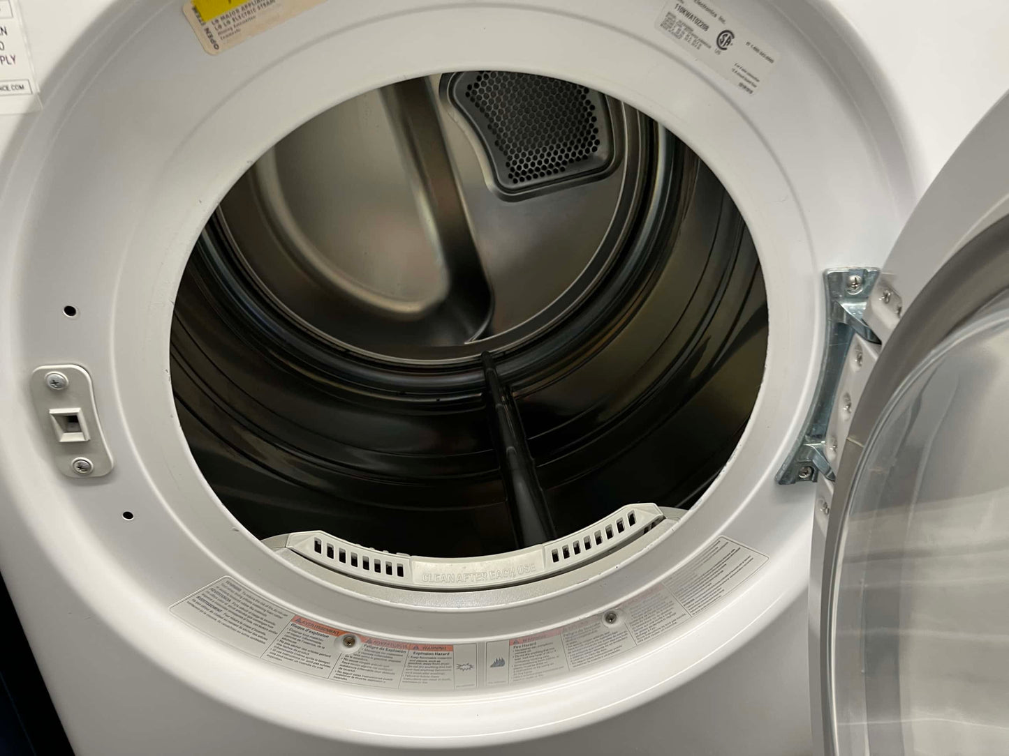 - ITEM #WD93D LG front load electric dryer 220v large capacity stackable 27”