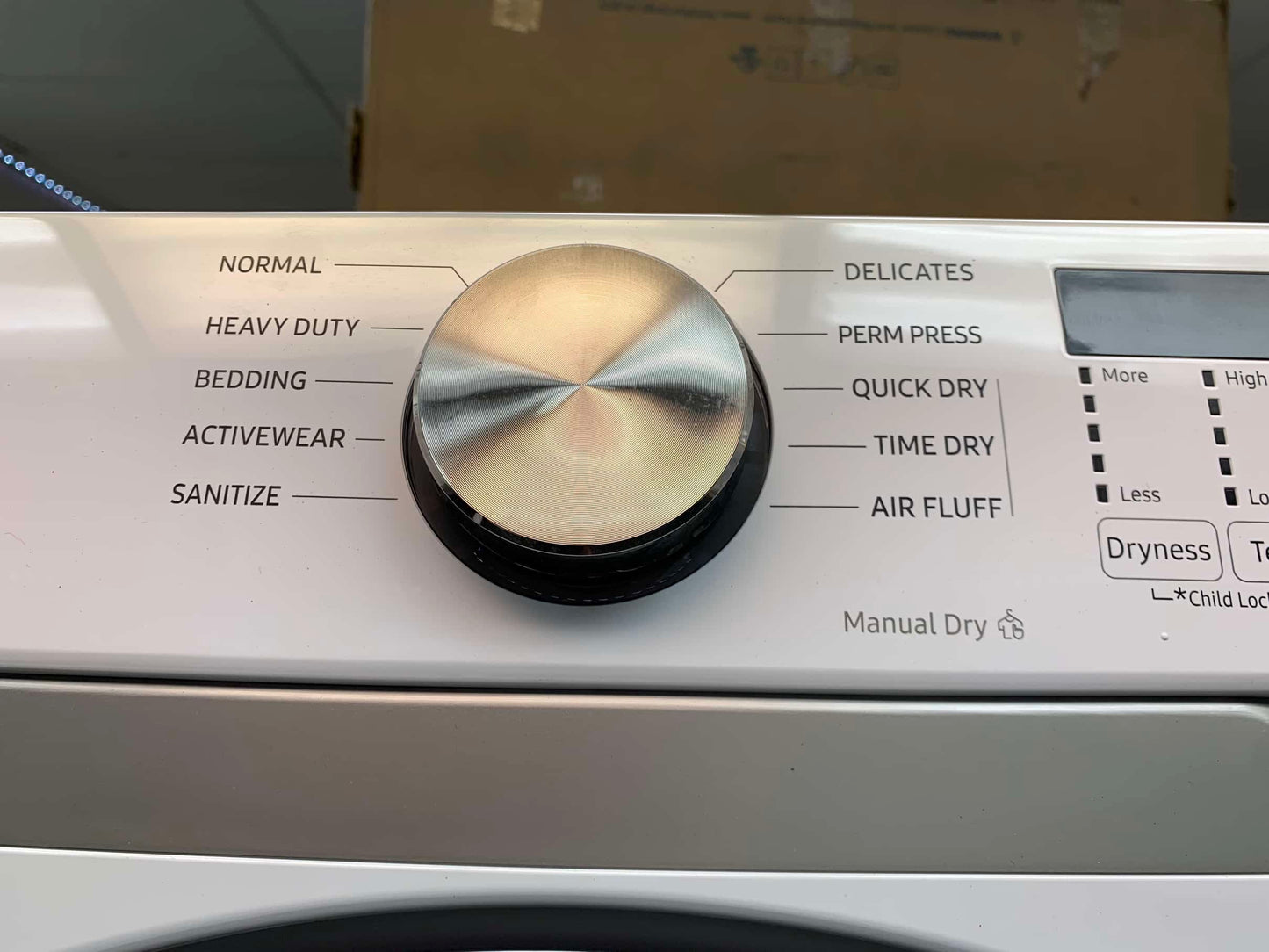 ★ Samsung Open Box 4.5 cu. ft. High-Efficiency Front Load Washer with Self-Clean+ in White & 7.5 cu. ft. Stackable Vented Electric Dryer with Sensor Dry in White 27 in WD668