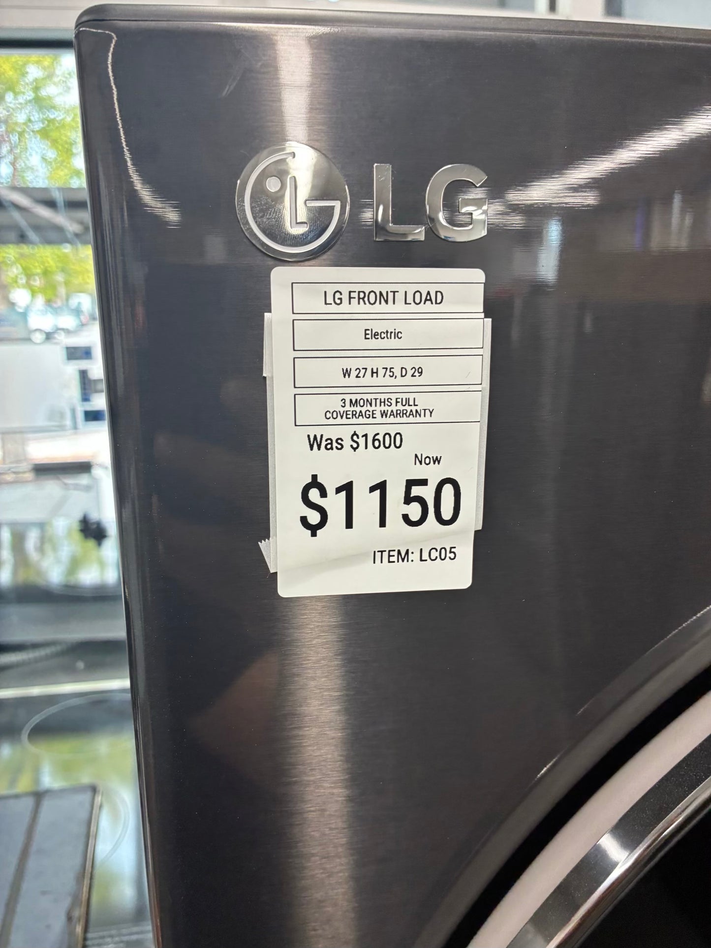 LG laundry center washer and dryer set ELECTRIC 27” ventless