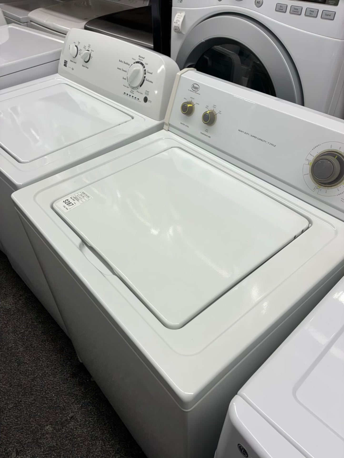 ROPER top load washer large capacity side x side 27”