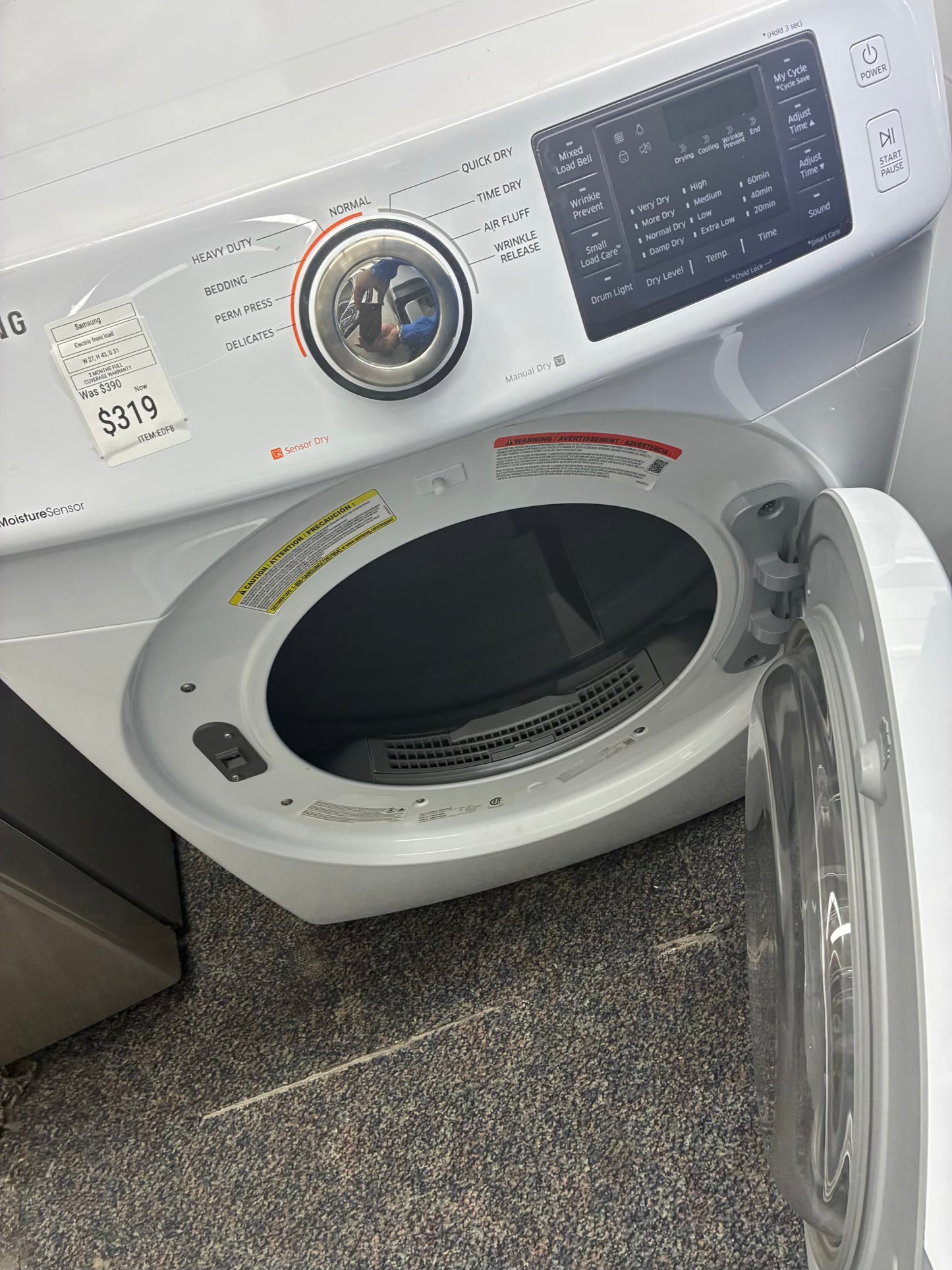 Samsung Electric Dryer 27”white