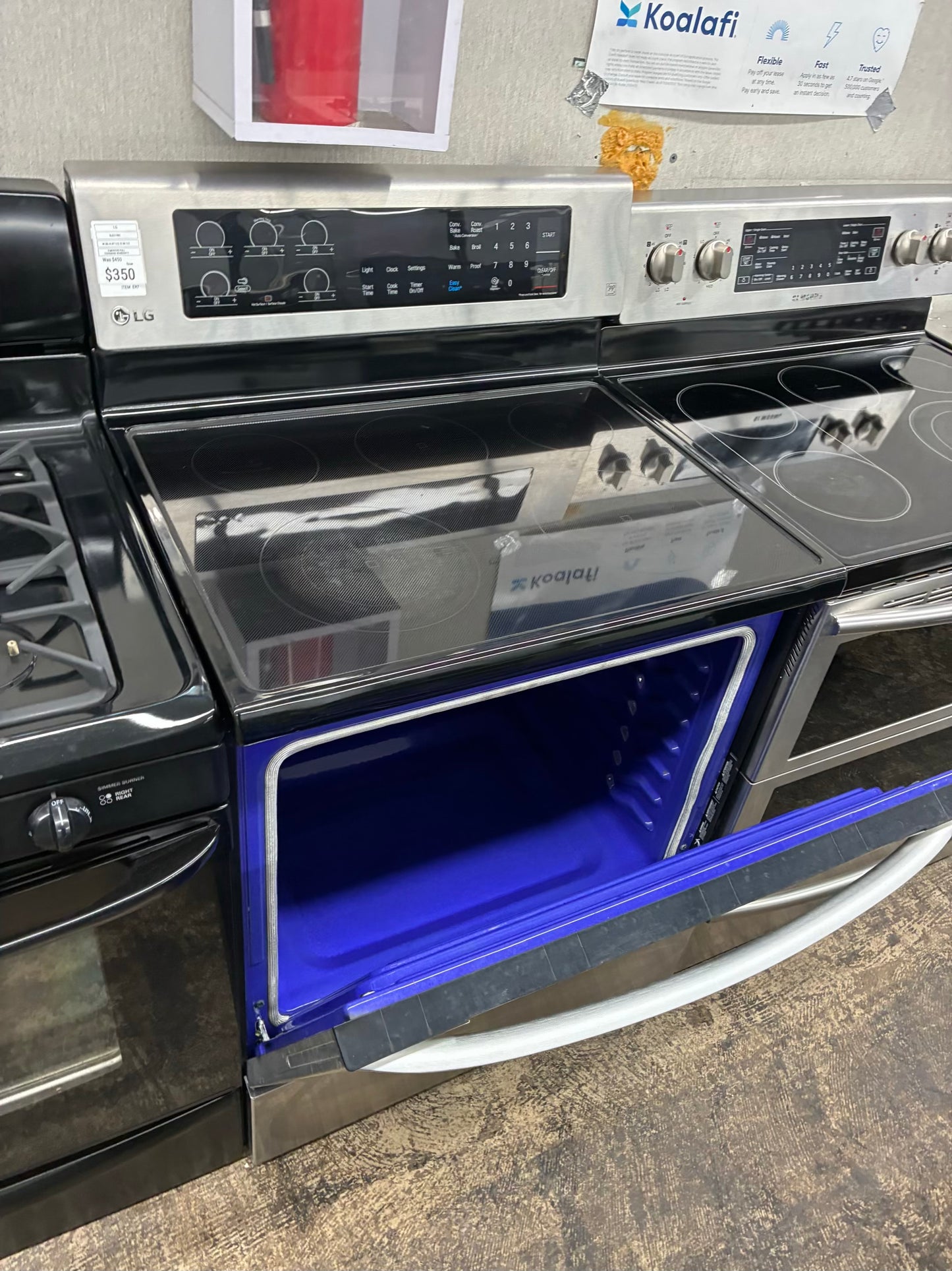 LG range 5 burner 30 inch stainless steel