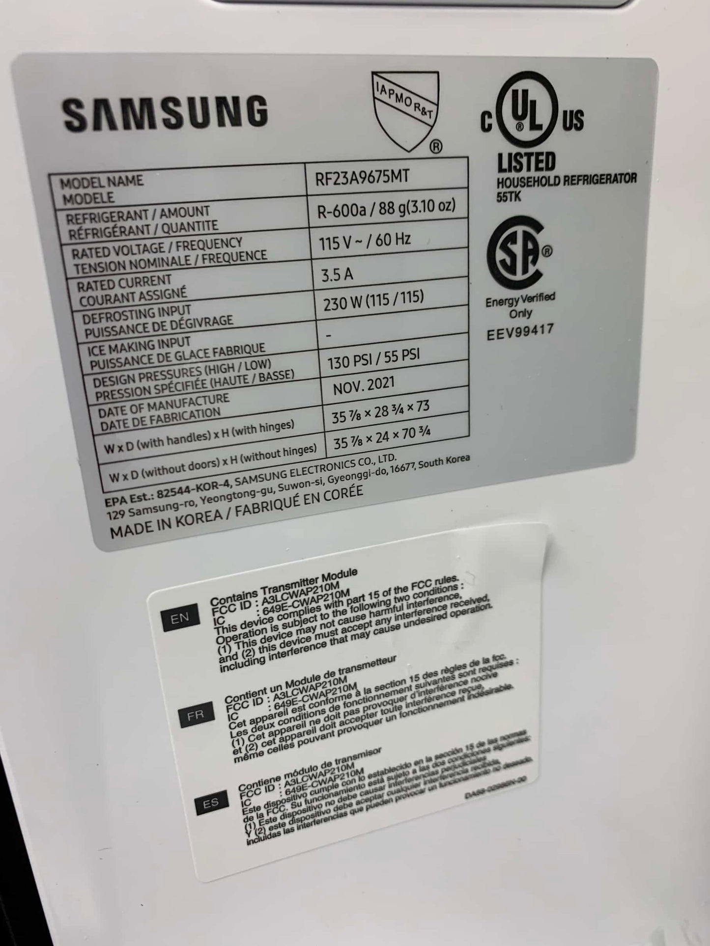 ★ Samsung Open Box 22.8 cu. ft. 4-Door Flex French Door Smart Refrigerator in Fingerprint Resistant Stainless Steel, Counter Depth 36 in RF306 - ST2