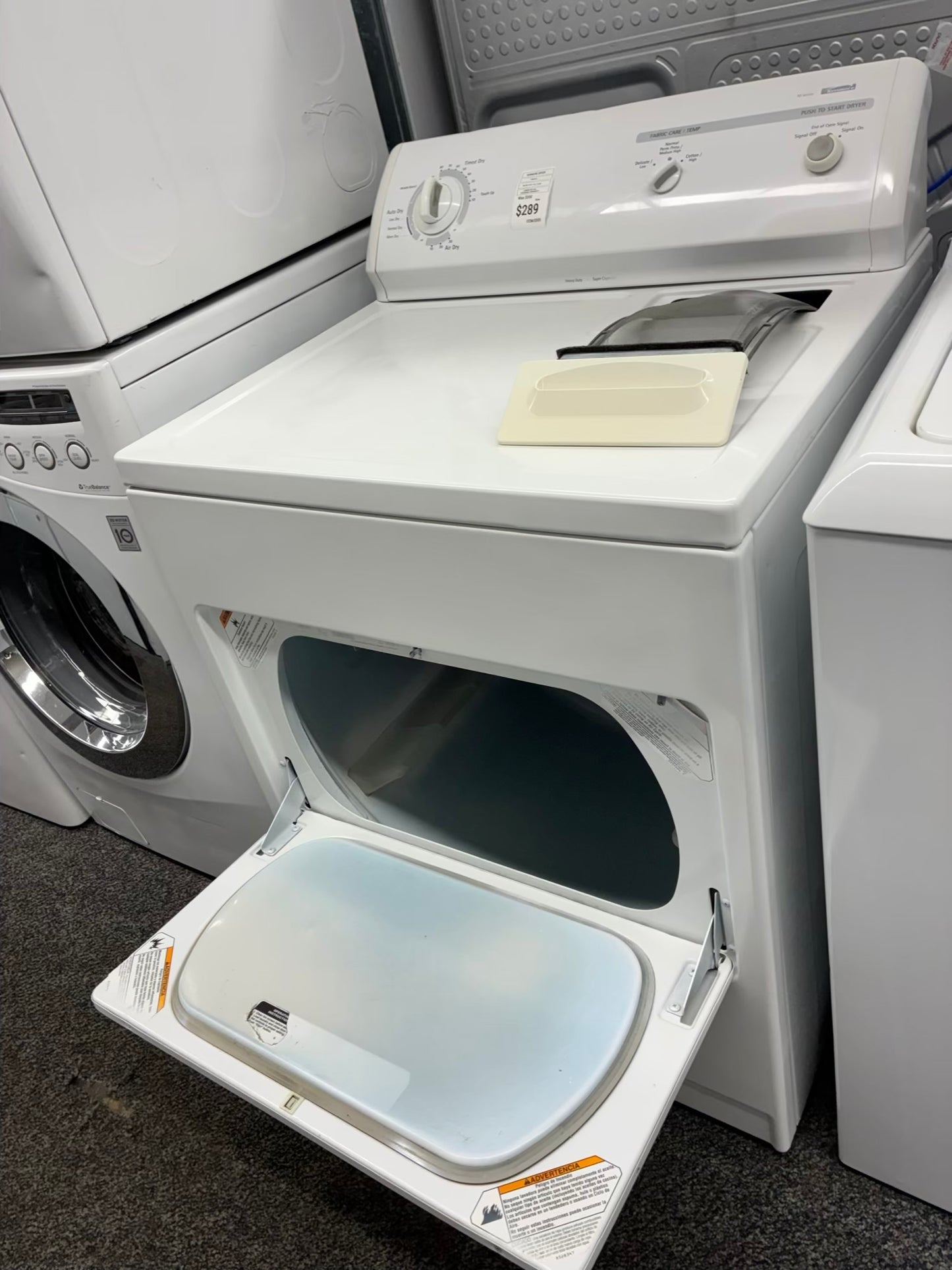 Kenmore side x side dryer electric 220v large capacity 29”
