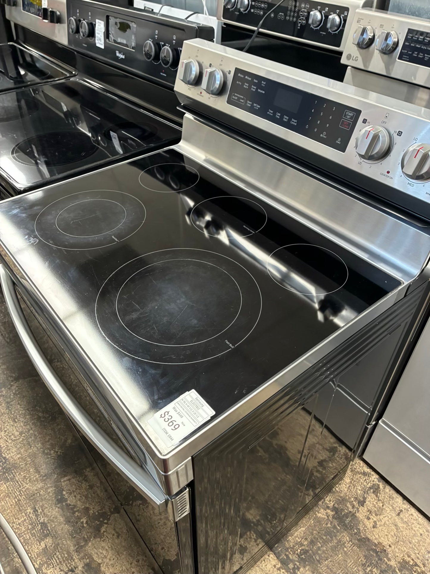 Samsung electric range black 5 burners 30” air fryer