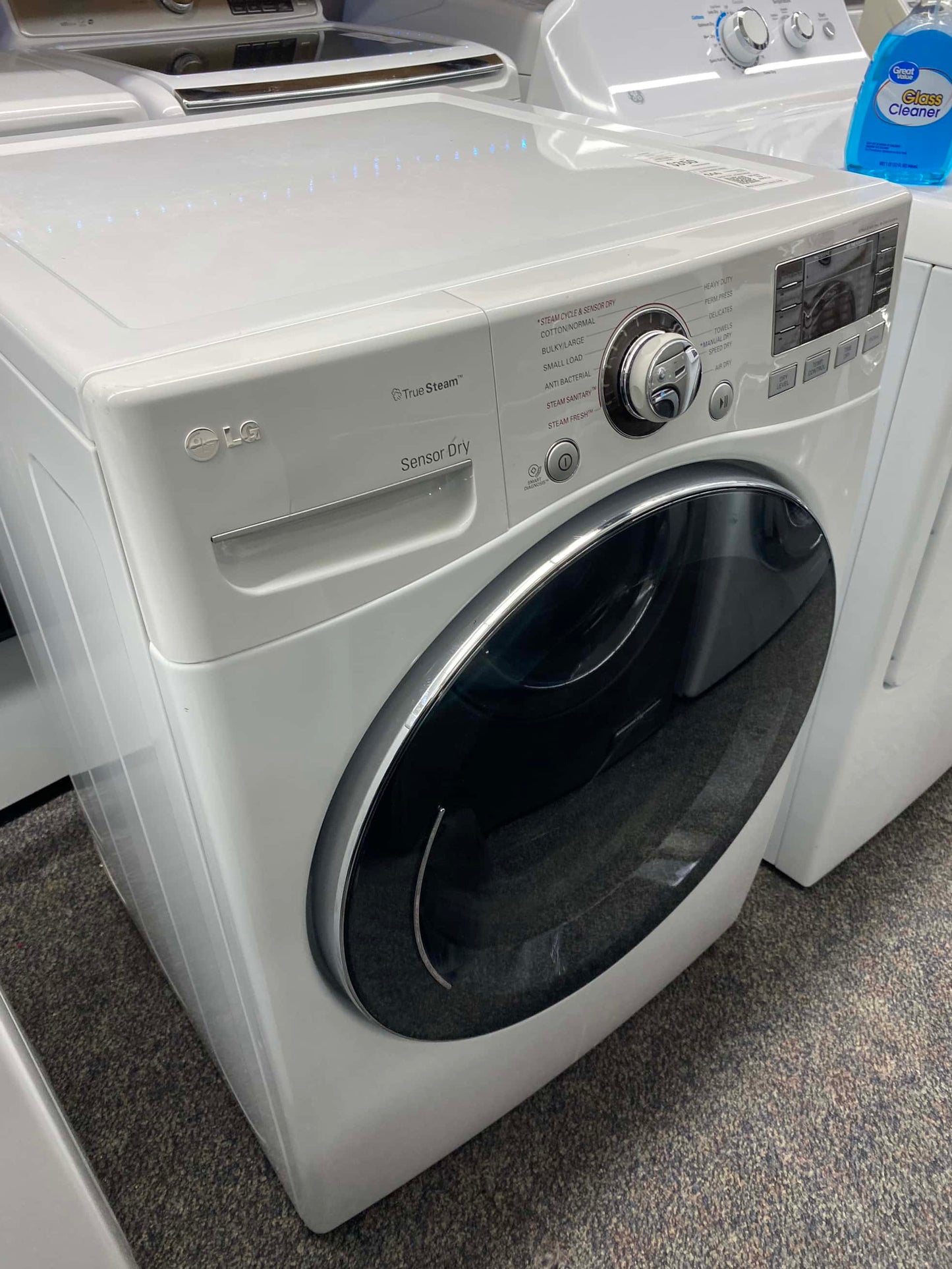 ITEM #ED62P LG front load electric dryer 220v stackable large capacity stainless steel drum 27 in D