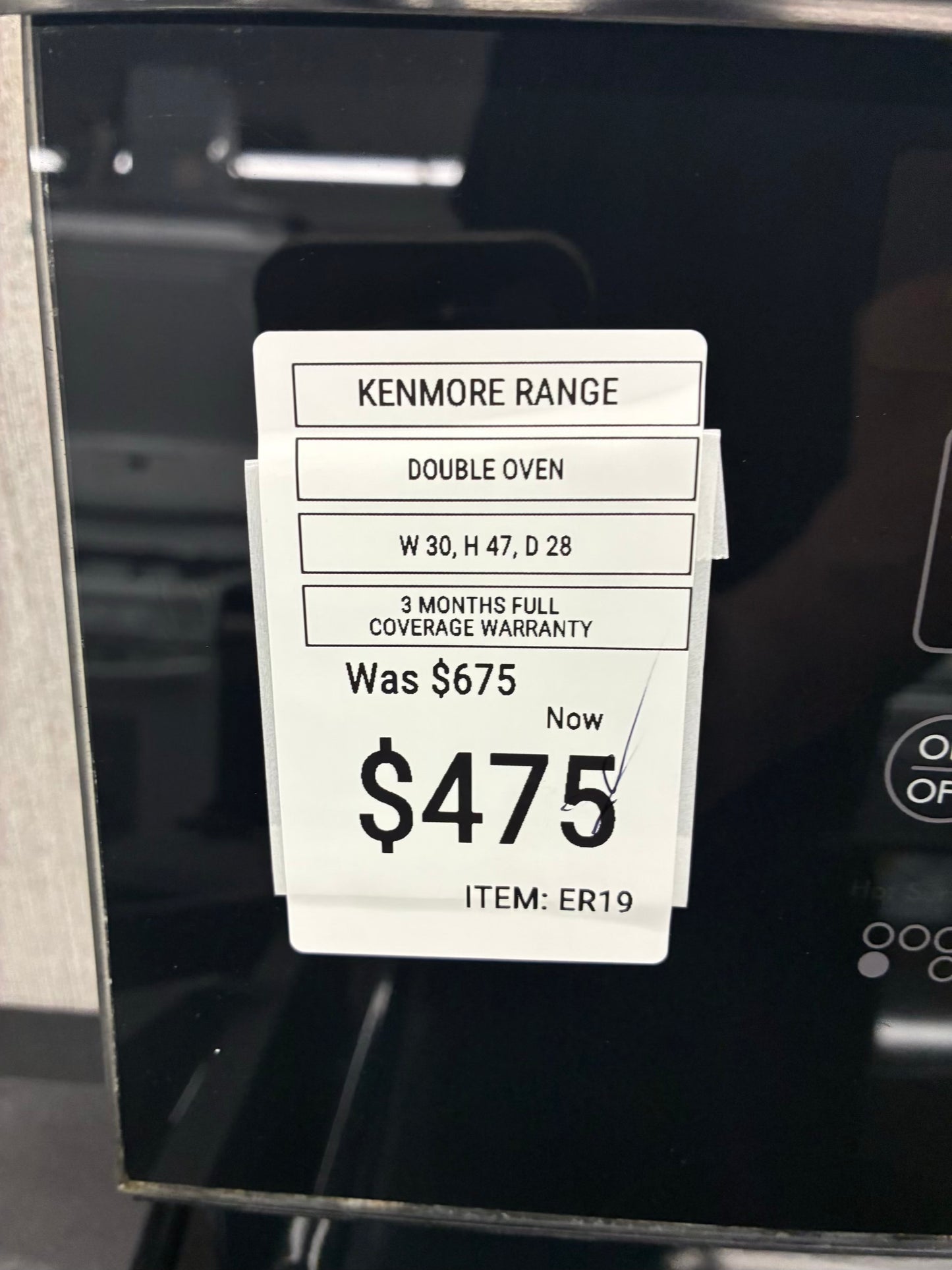 Kenmore elite electric white range 5 burner 30 inch stainless steel double oven