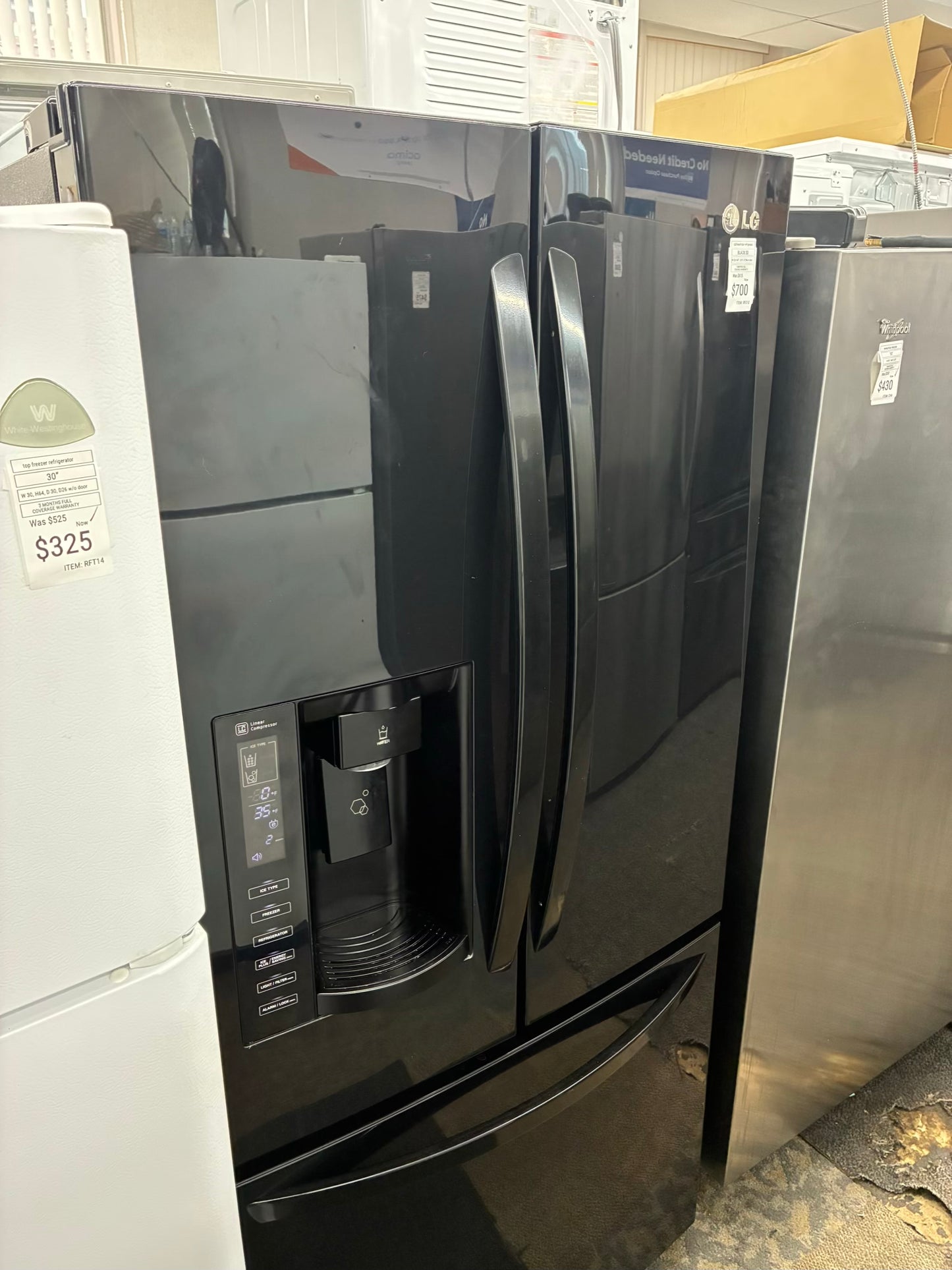 LG French door refrigerator black 33 in