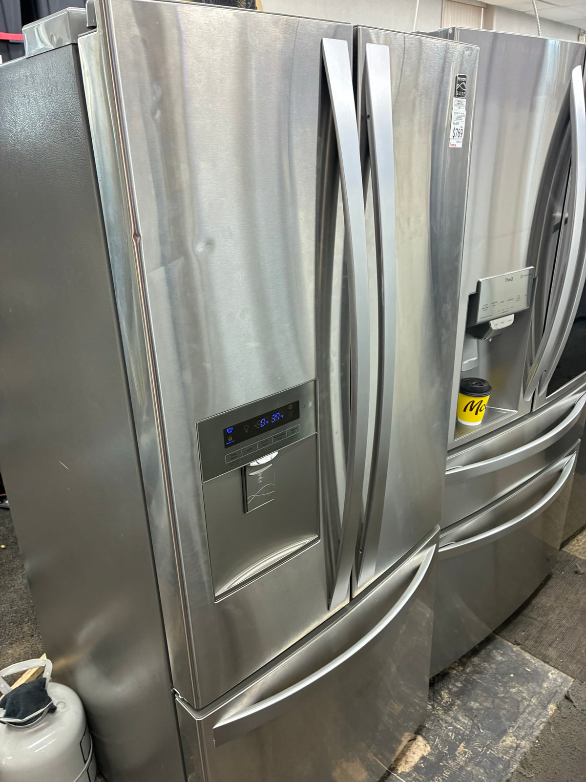 Kenmore French door refrigerator stale stainless steel 30” ice maker water dispenser