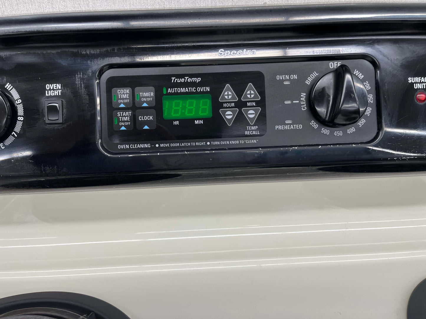 . ITEM #GR51N GE range black abd bisque electric range 4 burner 30 inch