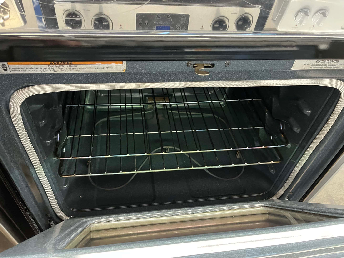 - Item: #GR85G Whirpool electric range 5 burner Stainless Steel convection 30 in