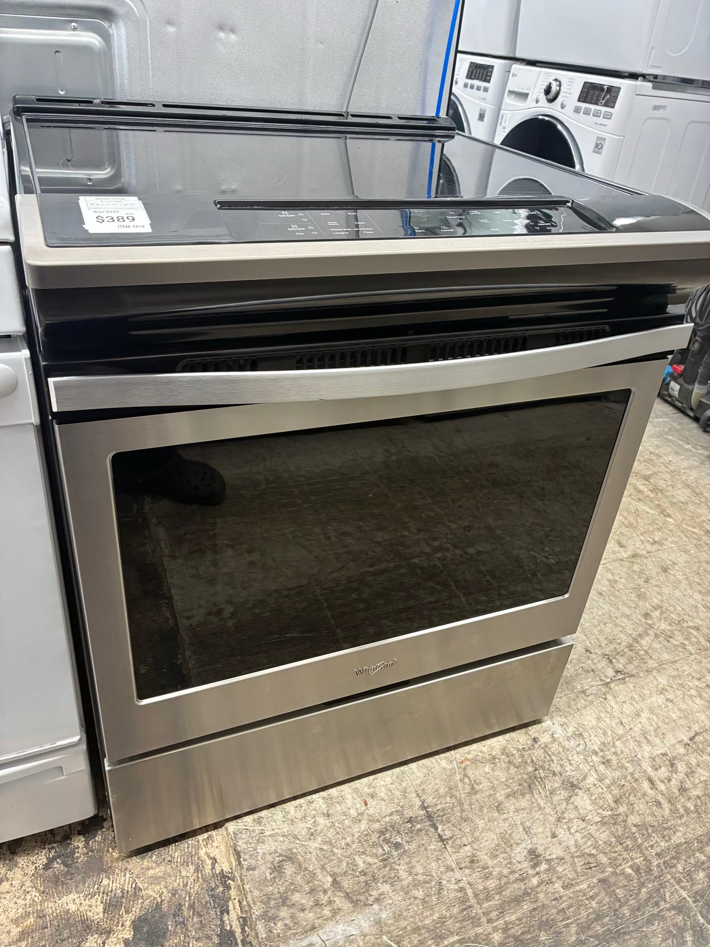 Whirlpool electric stainless steel range 4 burner 30 inch