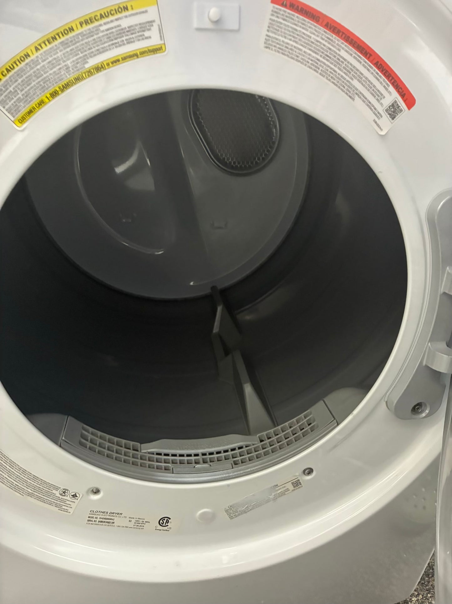 Samsung Electric Dryer 27”white