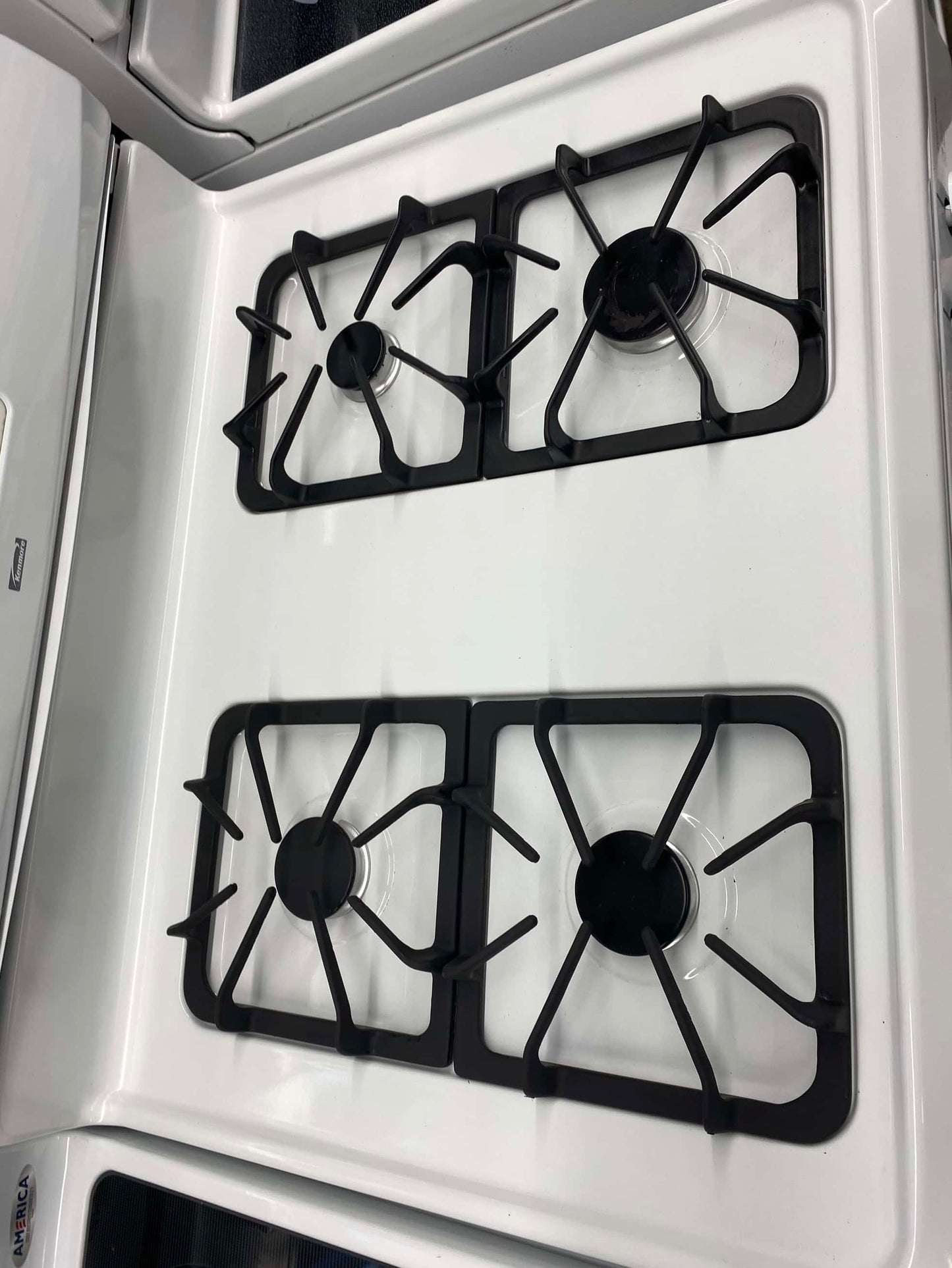 ITEM #GR85G kenmore gas range white 4 burner 30” in