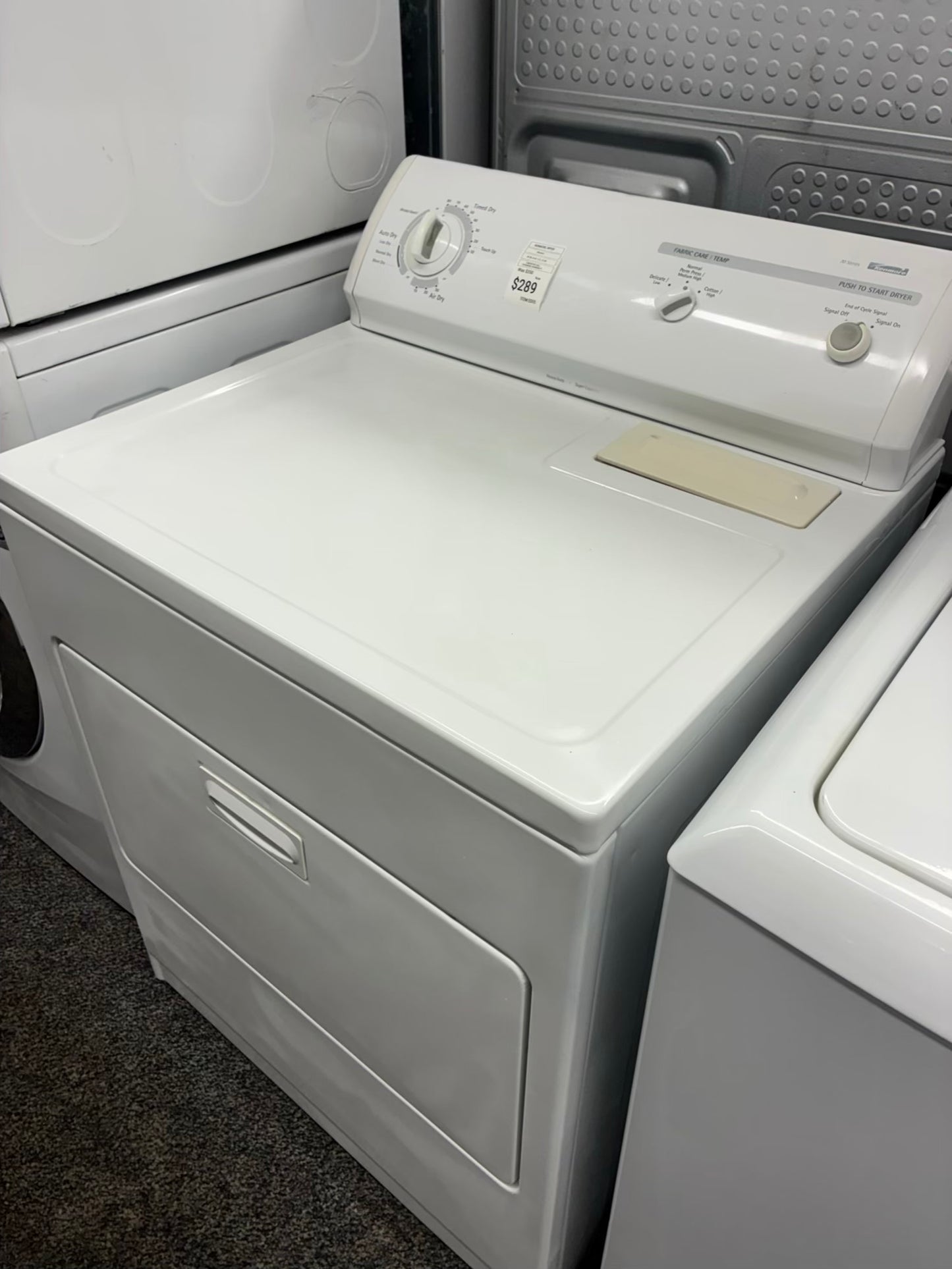 Kenmore side x side dryer electric 220v large capacity 29”