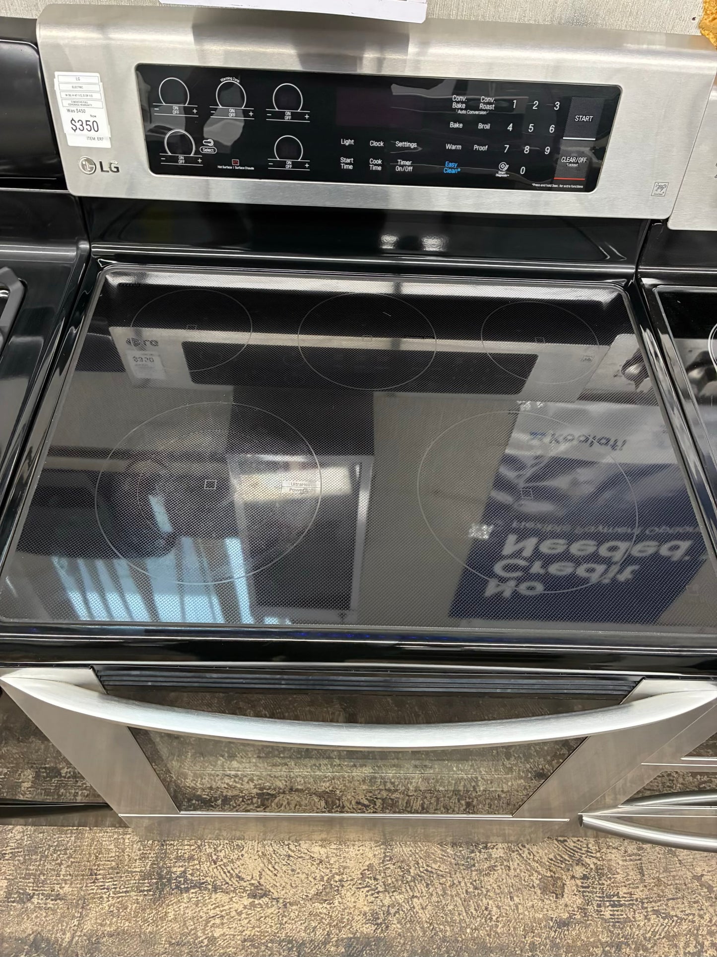 LG range 5 burner 30 inch stainless steel