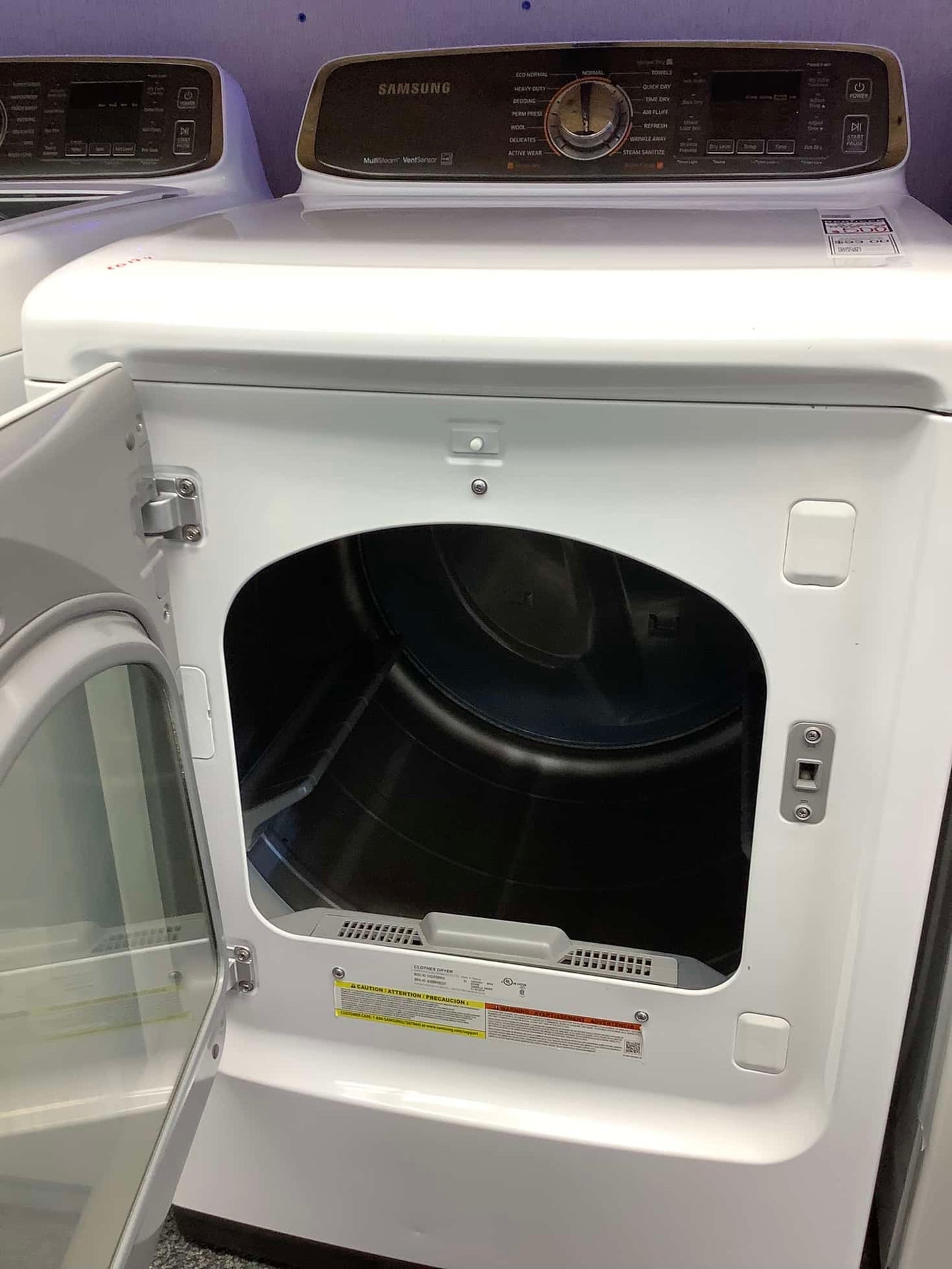 Samsung washer and dryer set electric side x side 220v large capacity