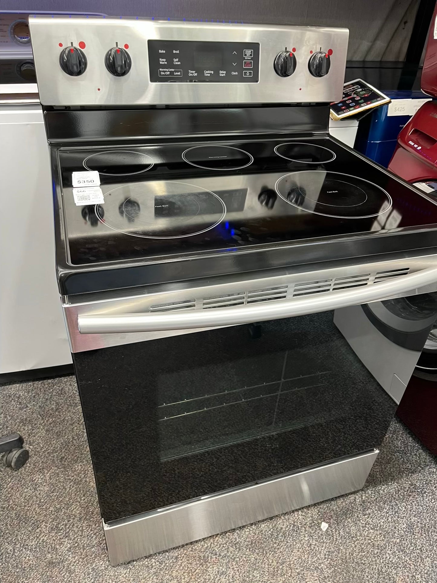 ^ Item : #ER94T Smausng electric range 5 burner stainless steel