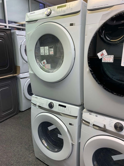 ★ ‘Samsung Open Box 4.5 cu. ft. High-Efficiency Front Load Washer with Self-Clean+ in White & 7.5 cu. ft. Stackable Vented Electric Dryer with Sensor Dry in White 27 in WD668