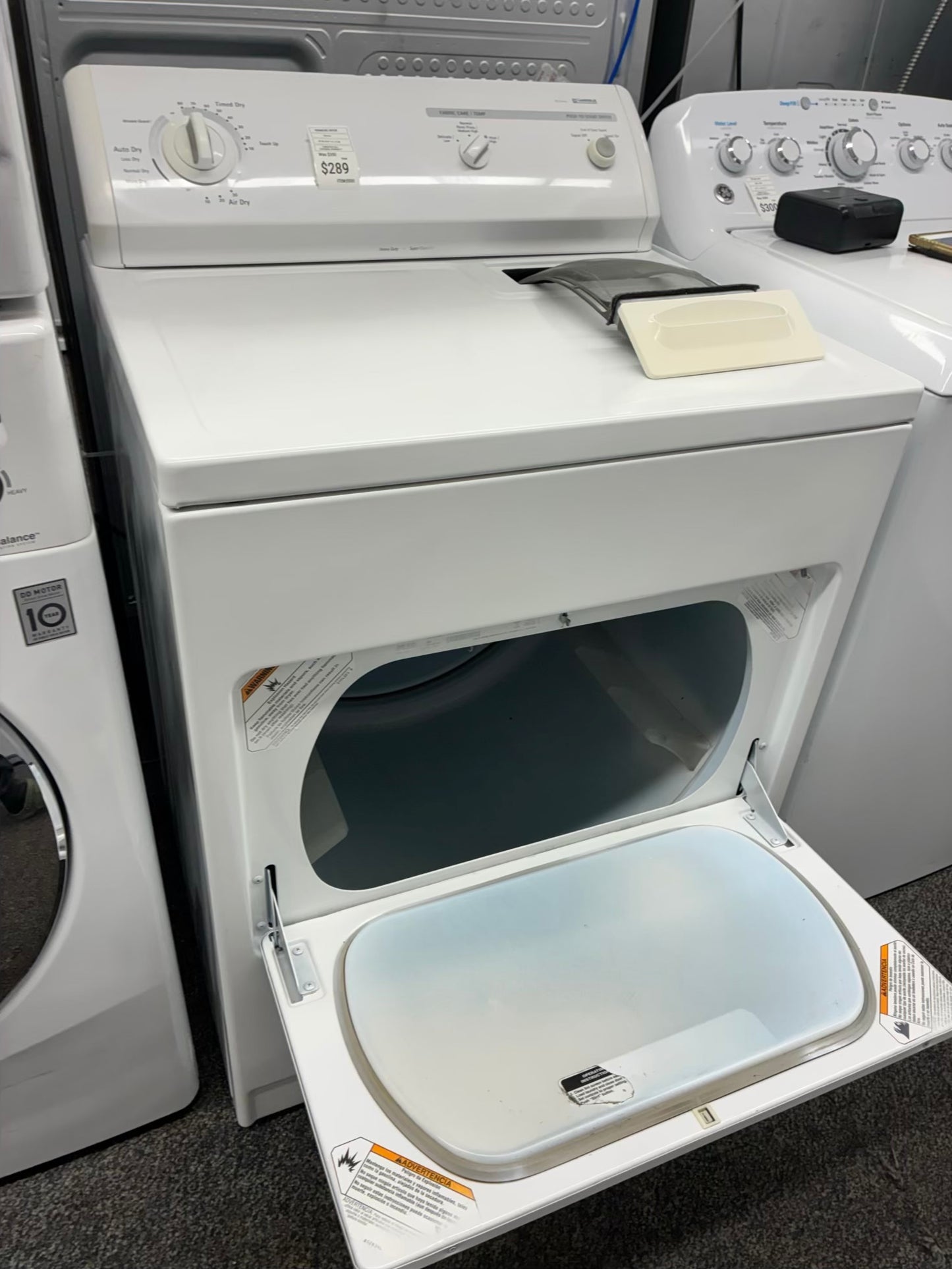 Kenmore side x side dryer electric 220v large capacity 29”