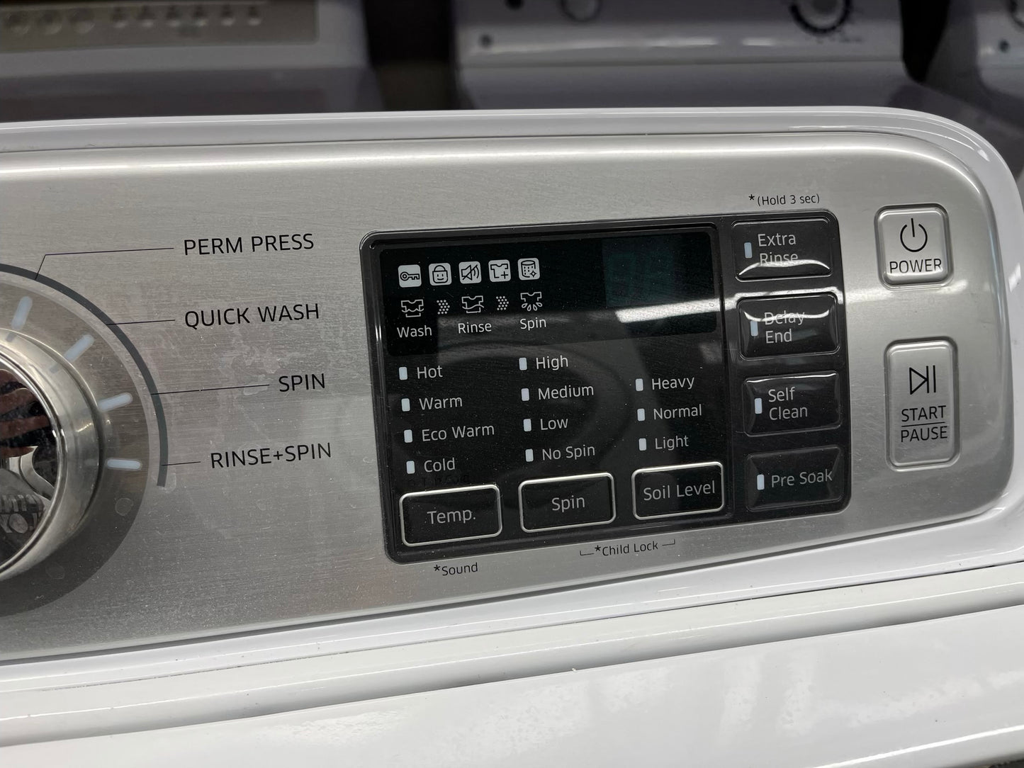 ^ ITEM #W88E Samsung top load washer large capacity side x side 27”