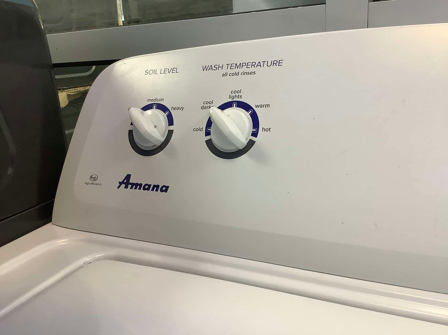 Amana washer and dryer set electric 220v side x side 220v large capacity