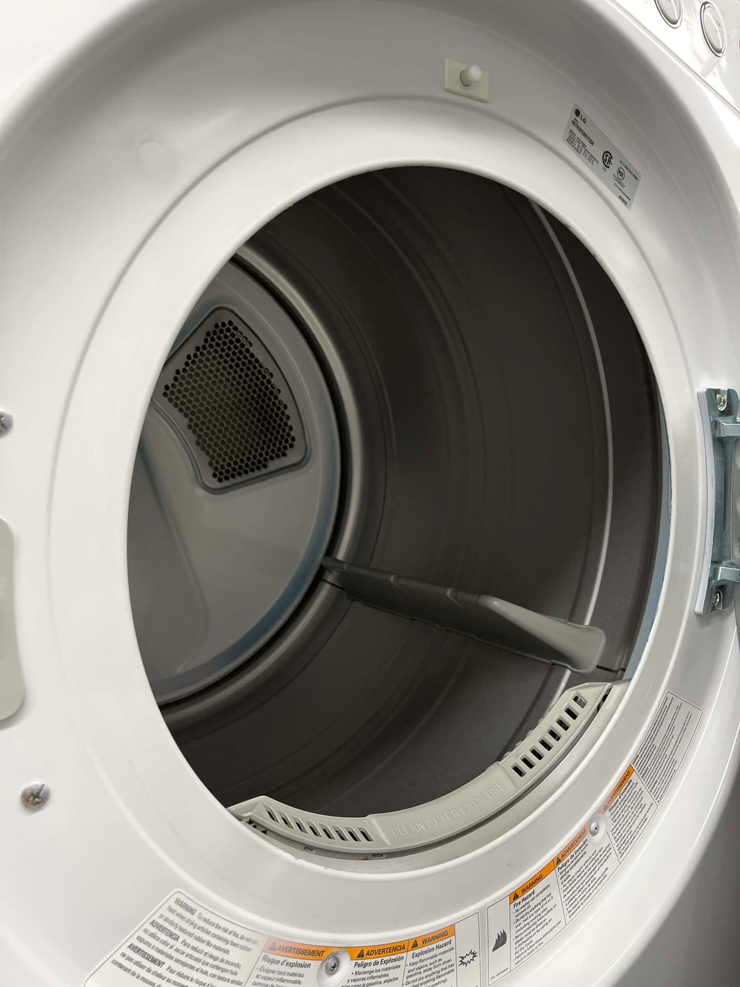 - ITEM #ED74Z LG front load electric dryer 220v large capacity stackable 27”