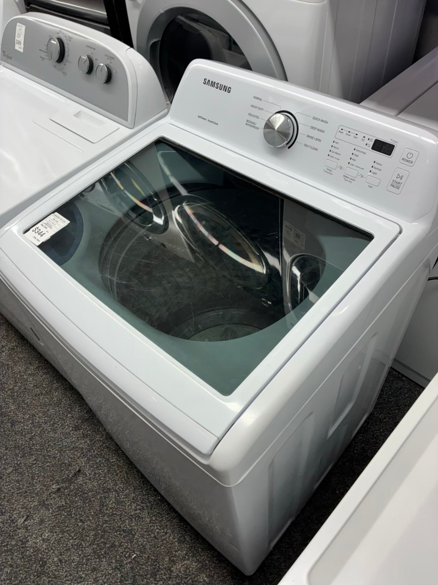 Samsung top load washer large capacity side x side 27”