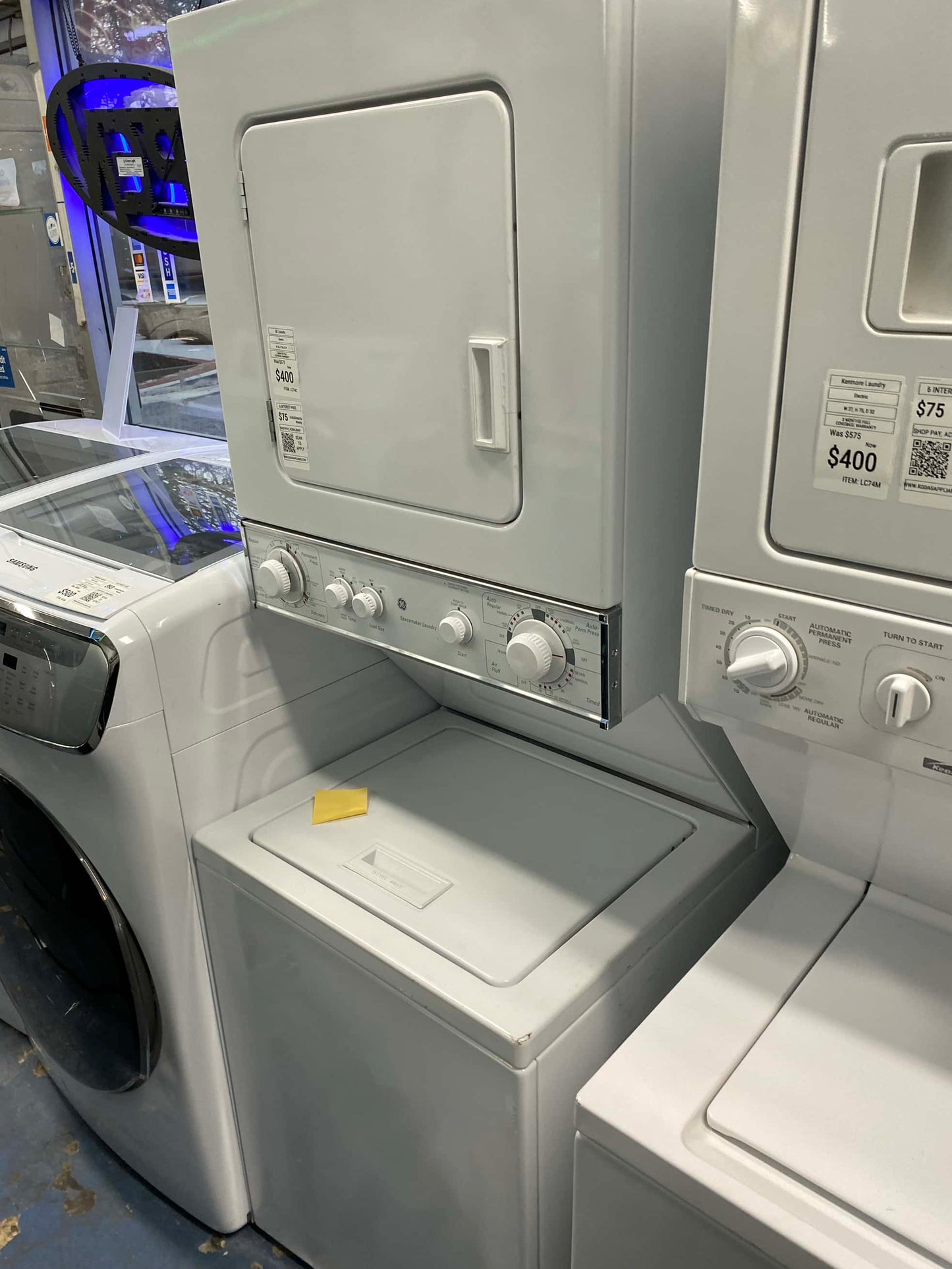 . Item: #LC74C whirlpool laundry center washer and dryer set electric 220v or 110v stackable 24”