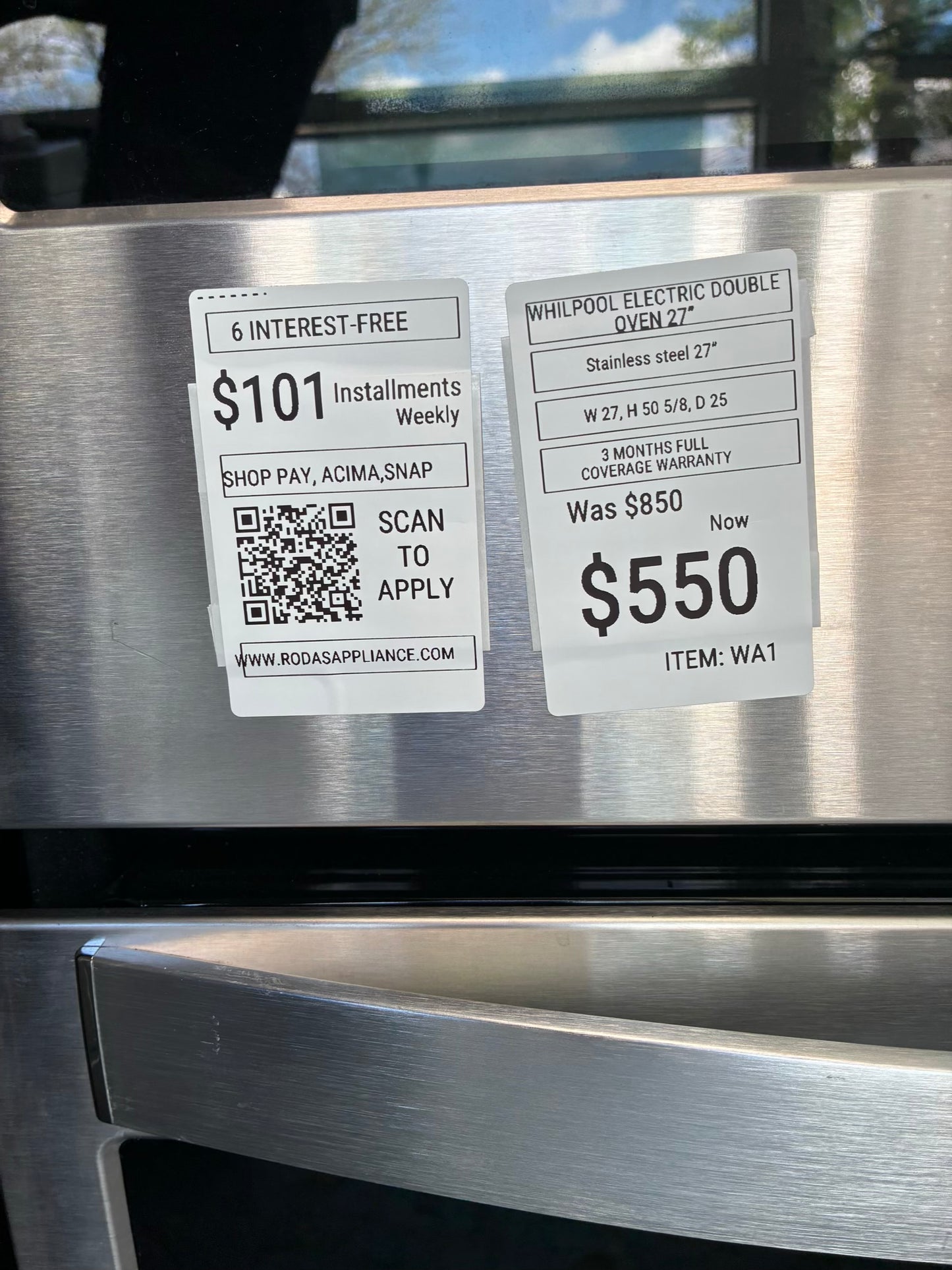 Whirlpool 27 in Smart Double electric Oven