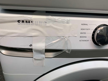 ★ ‘Samsung Open Box 4.5 cu. ft. High-Efficiency Front Load Washer with Self-Clean+ in White & 7.5 cu. ft. Stackable Vented Electric Dryer with Sensor Dry in White 27 in WD668