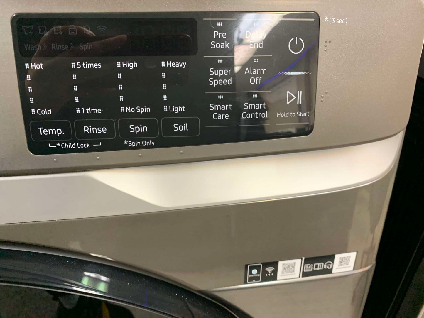 š„ HOT DEAL ā
Samsung Open Box 4.5 cu. ft. Smart High-Efficiency Front Load Washer with Super Speed & 7.5 cu. ft. Smart Stackable Vented electric Dryer with Steam Sanitize+ in champagne 27 in WD719