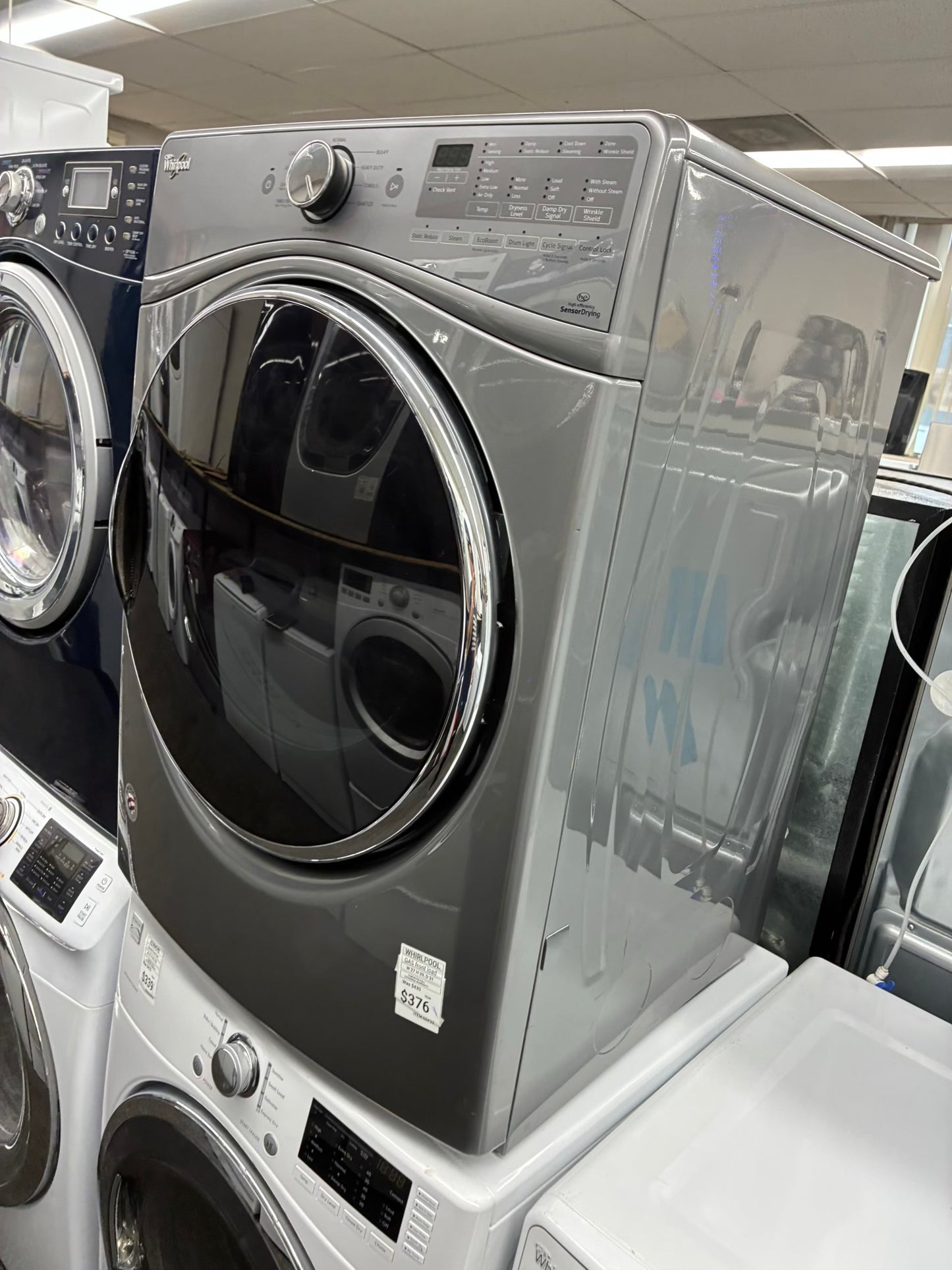 Whirlpool gas dryer 27” large capacity slate