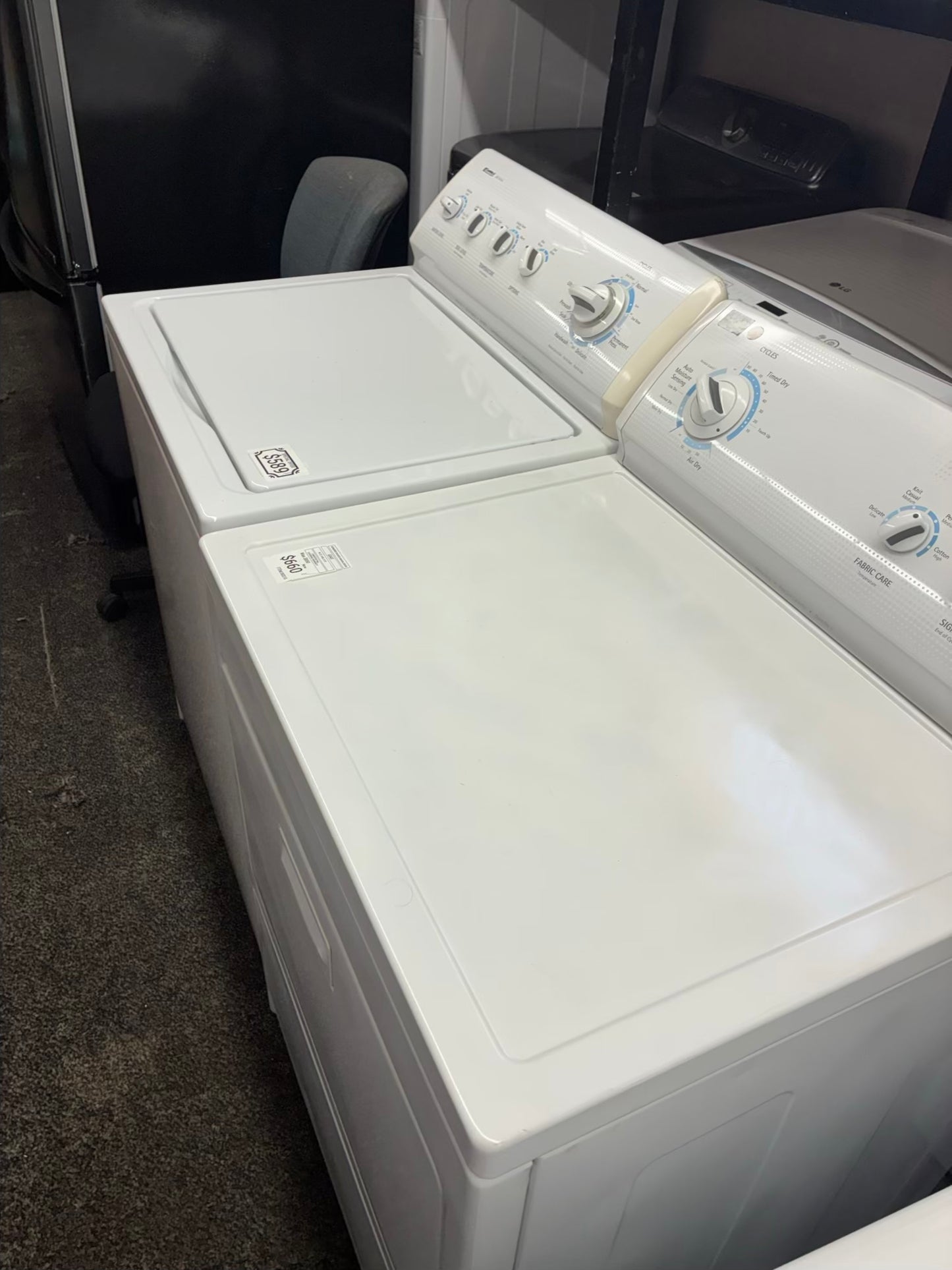 KENMORE WASHER N DRYER TOP LOAD ELECTRIC 27”