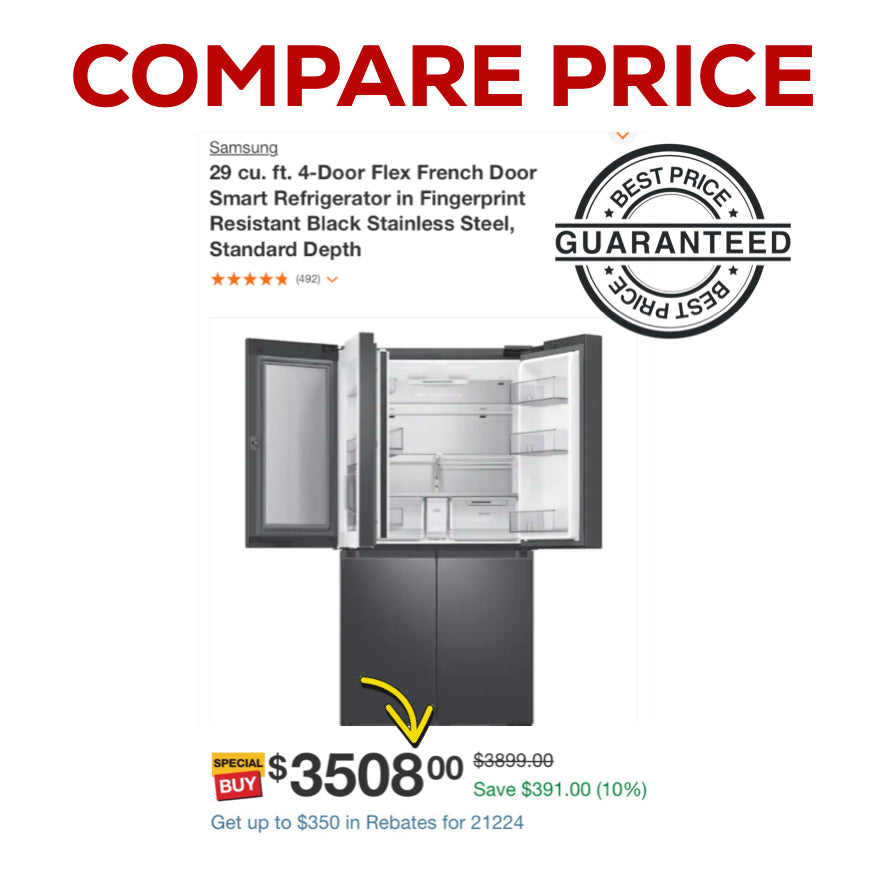★ Samsung Open Box 22.8 cu. ft. 4-Door Flex French Door Smart Refrigerator in Fingerprint Resistant Stainless Steel, Counter Depth 36 in RF306 - ST2