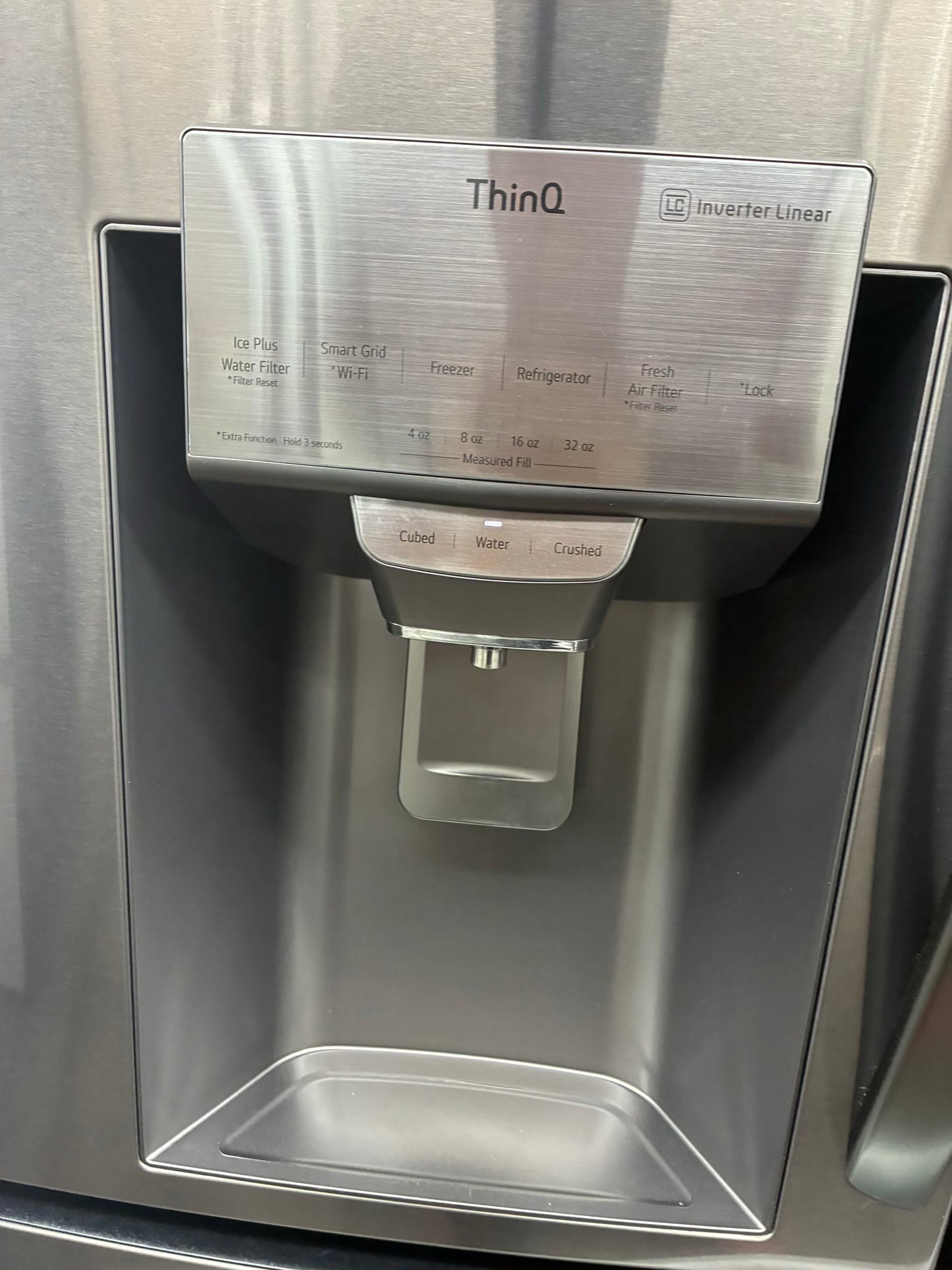 LG french door refrigerator slate stainless steel with ice maker 36”