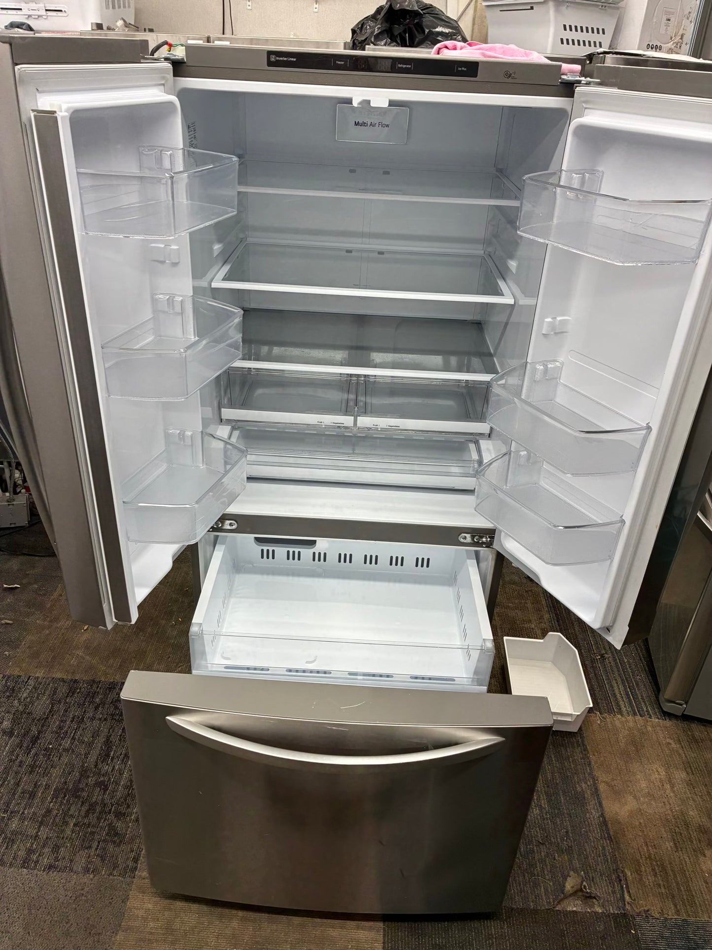 LG French door refrigerator stainless steel 33 in