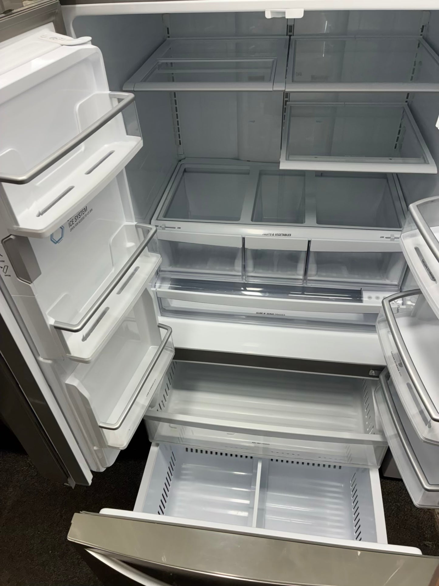 LG French door refrigerator slate stainless steel 36”