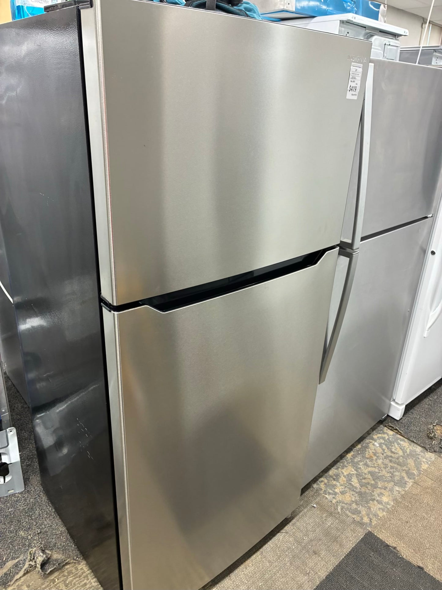 Insignia top freeze refrigerator 30” stainless steel