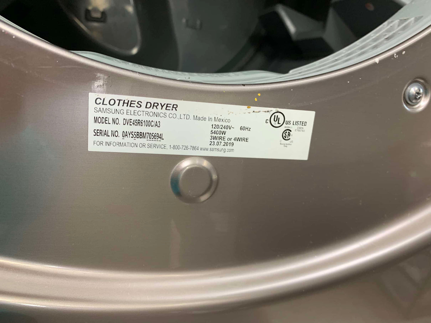 ★ Samsung open box 4.5-cu ft High Efficiency Stackable Steam Cycle Smart Front-Load Washer and gentle used Electric Dryer with 7.5 Cu. Ft. Capacity, Smart Care, 10 Dryer Programs, Sensor Dry, Steam Sanitize+, Wrinkle Prevent WD461