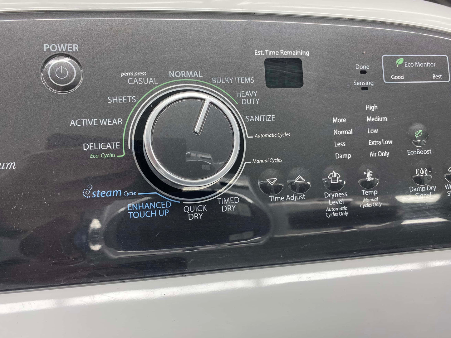 TEM: #ED74D Whirlpool cabrio electric dryer large capacity side x side 29 in
