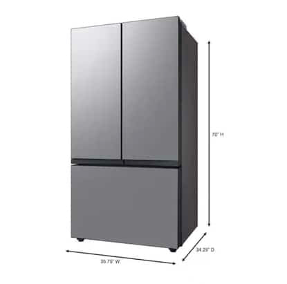 ⭐️ Mother’s Day ★ Samsung Bespoke Open Box 30 cu. ft. 3-Door French Door Smart Refrigerator with Beverage Center in Stainless Steel, Standard 36” Depth RF789 - ST2