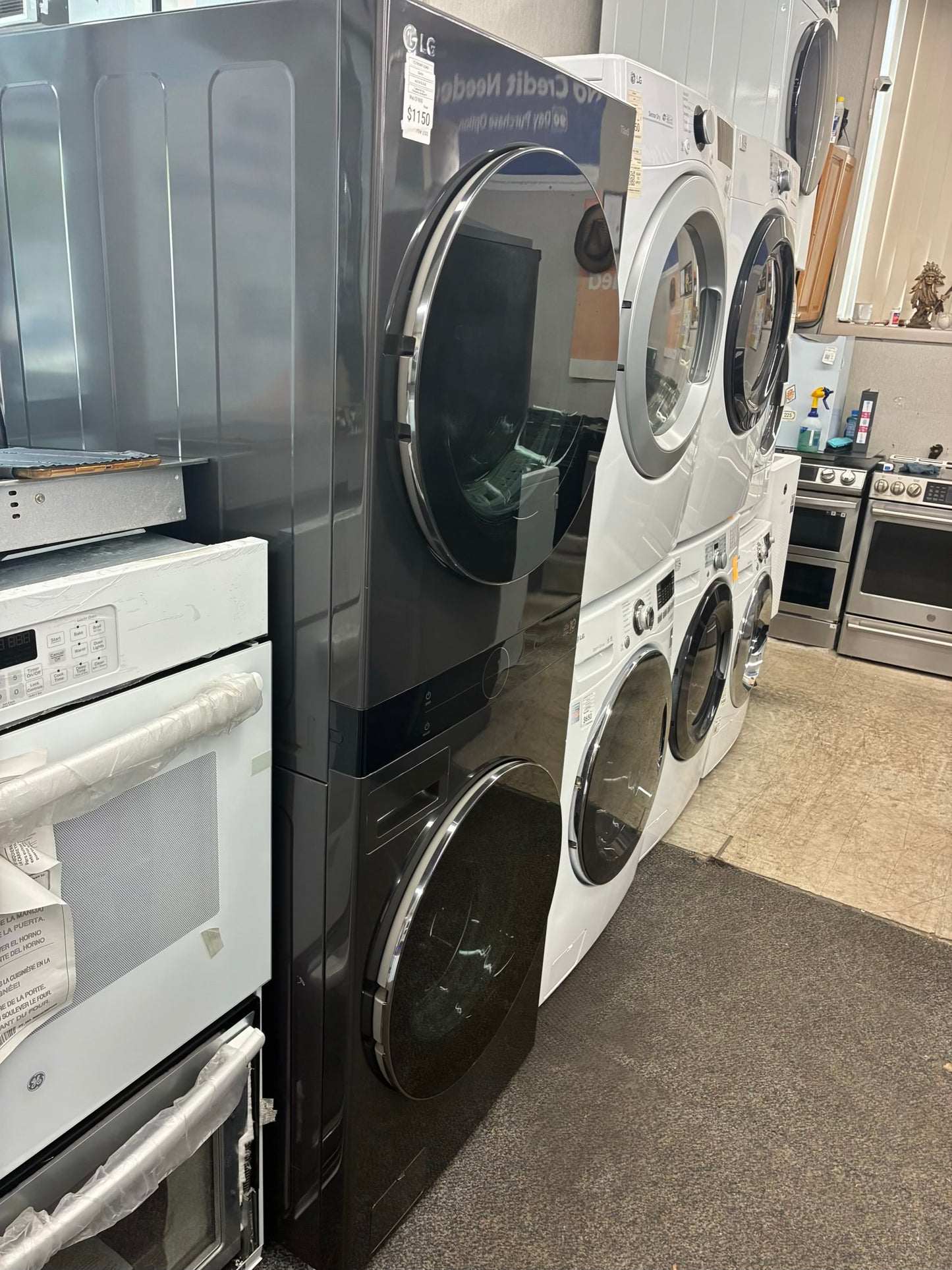 LG laundry center washer and dryer set ELECTRIC 27” ventless
