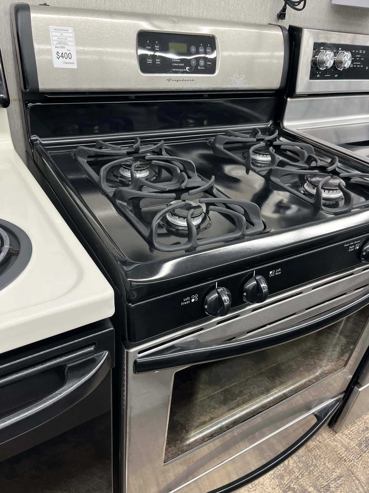 - ITEM #GR65H Frigidaire Stainless steel gas range 4 burner 30 inch
