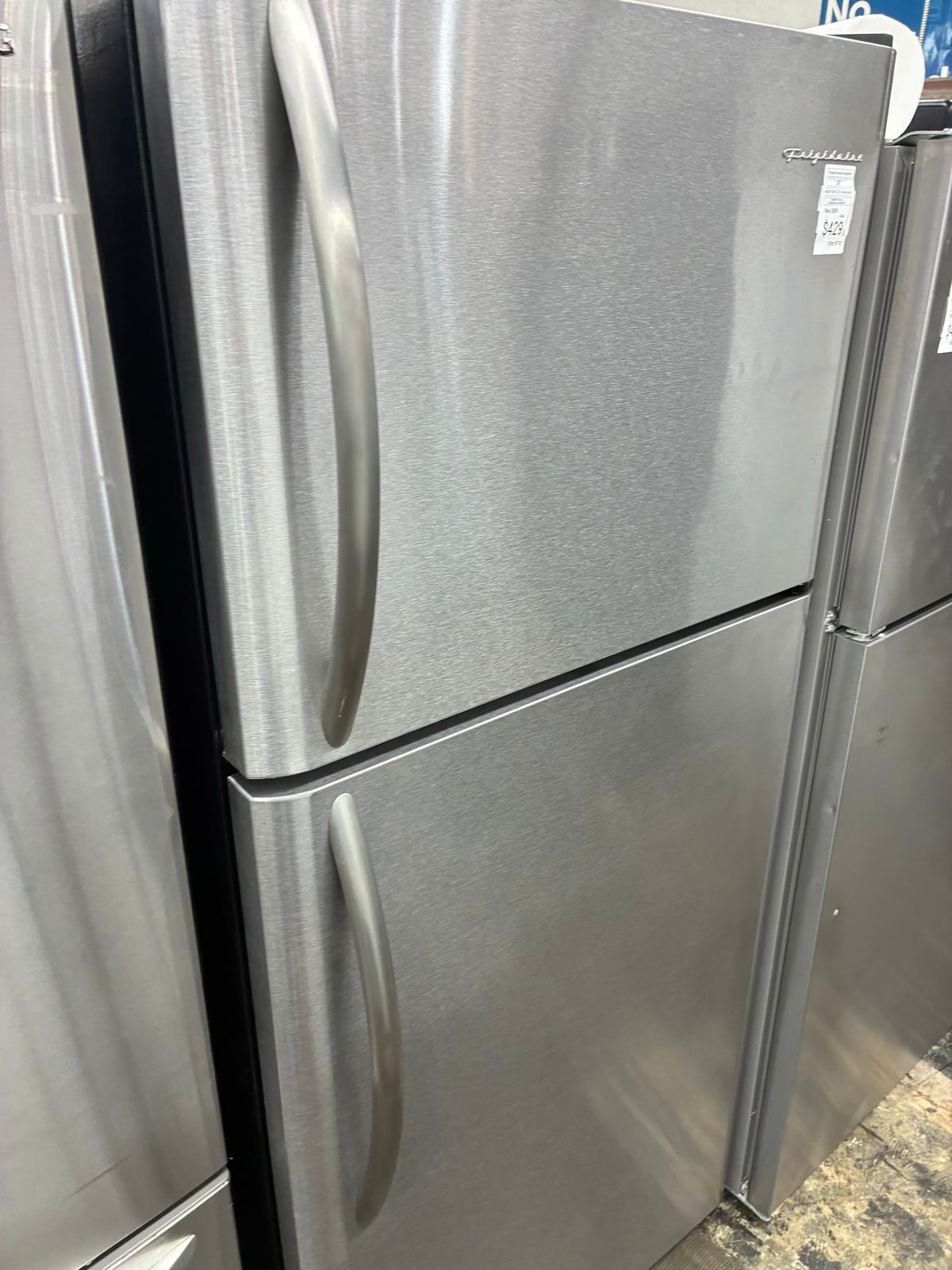 Frigidaire top freezer refrigerator stainless steel 30”