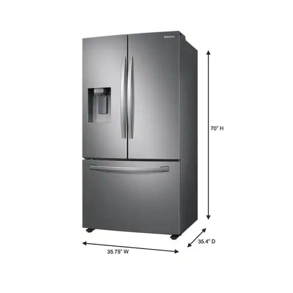 ⭐️ Mother’s Day ★ Samsung Open Box French Door Refrigerator 35.75 in. W 27 cu. ft. 3-Door in Fingerprint Resistant Stainless Steel, Standard Depth M: RF27T5201SR